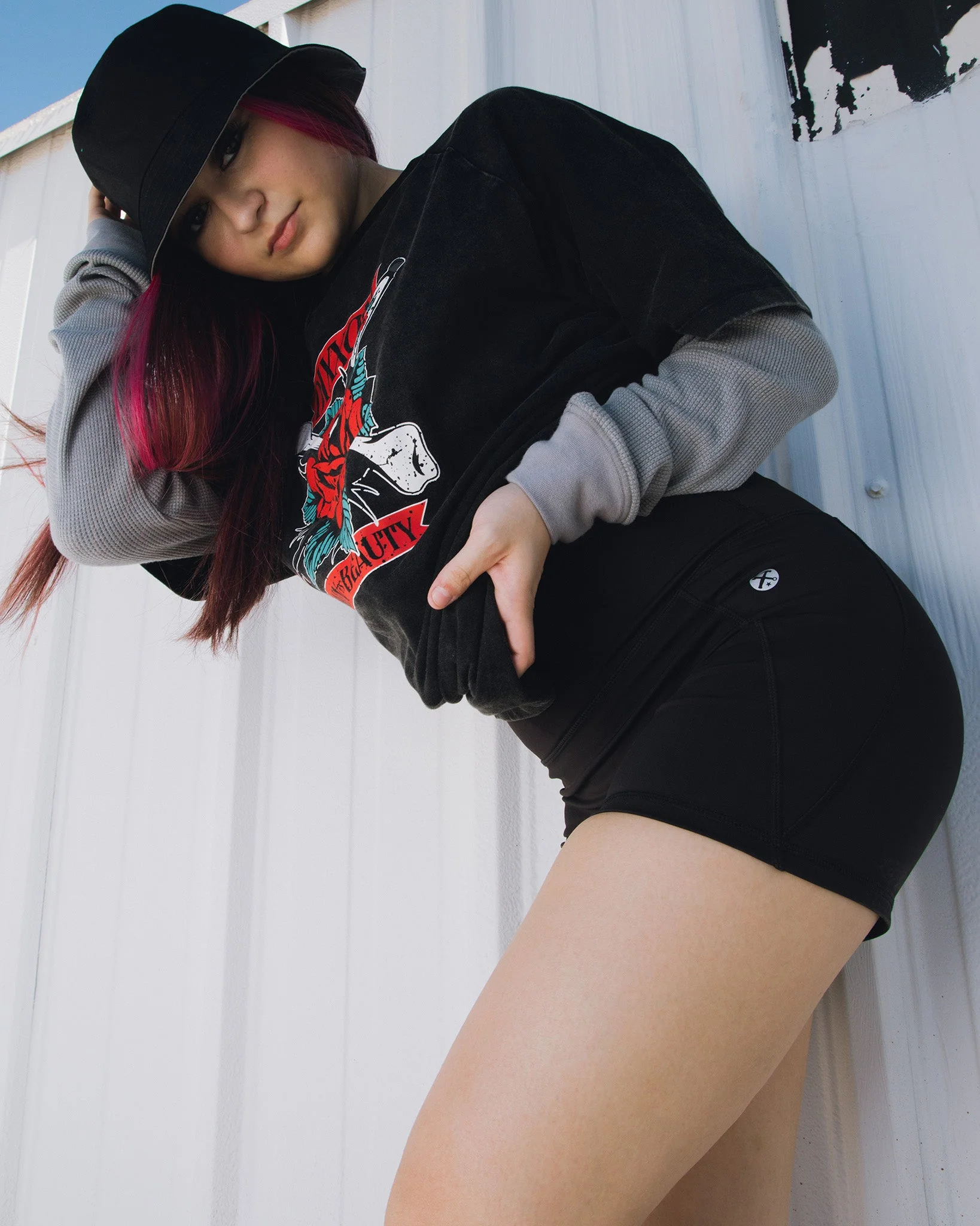 Women's 4" Biker Shorts - Black - Image 4