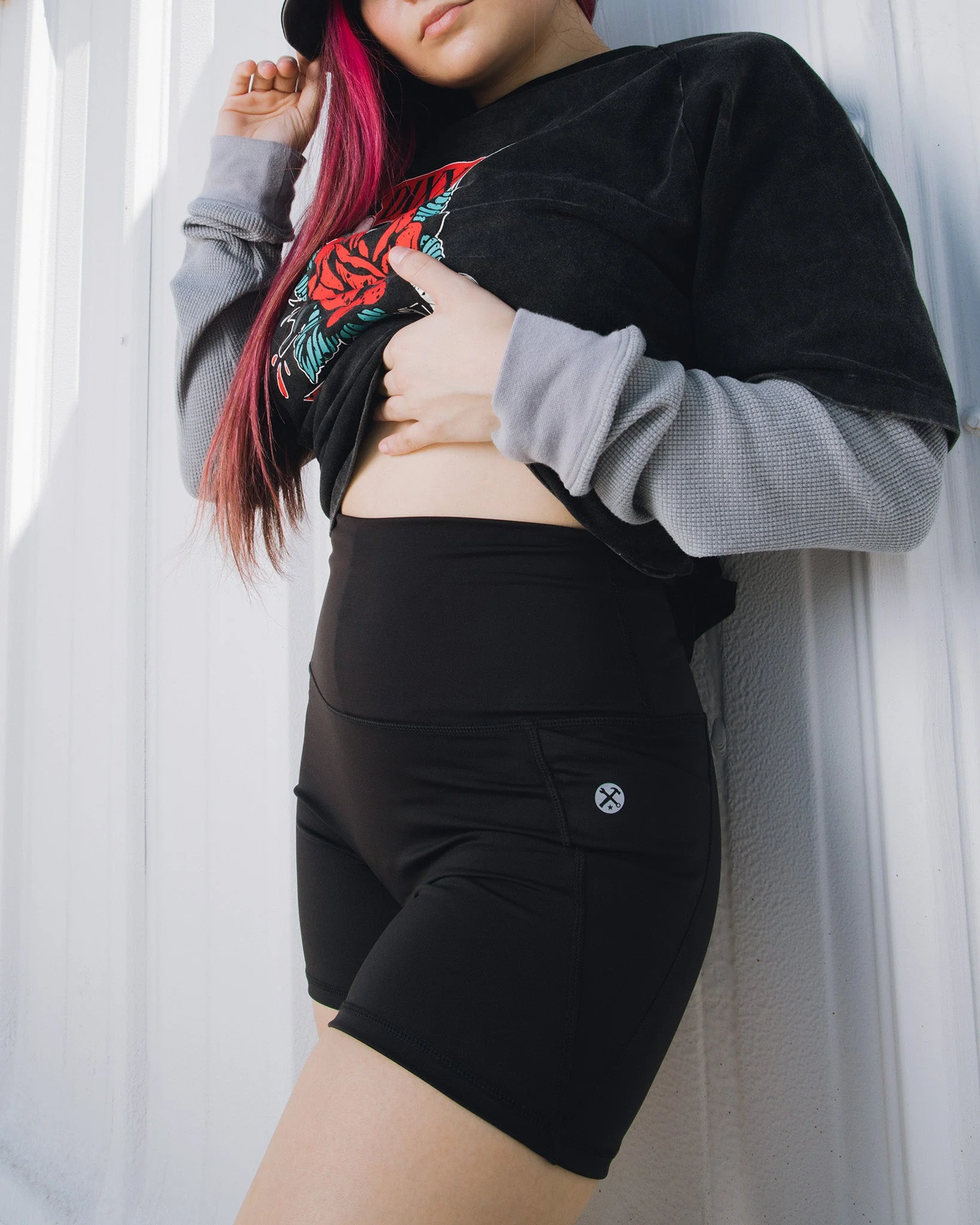 Women's 4" Biker Shorts - Black - Image 8
