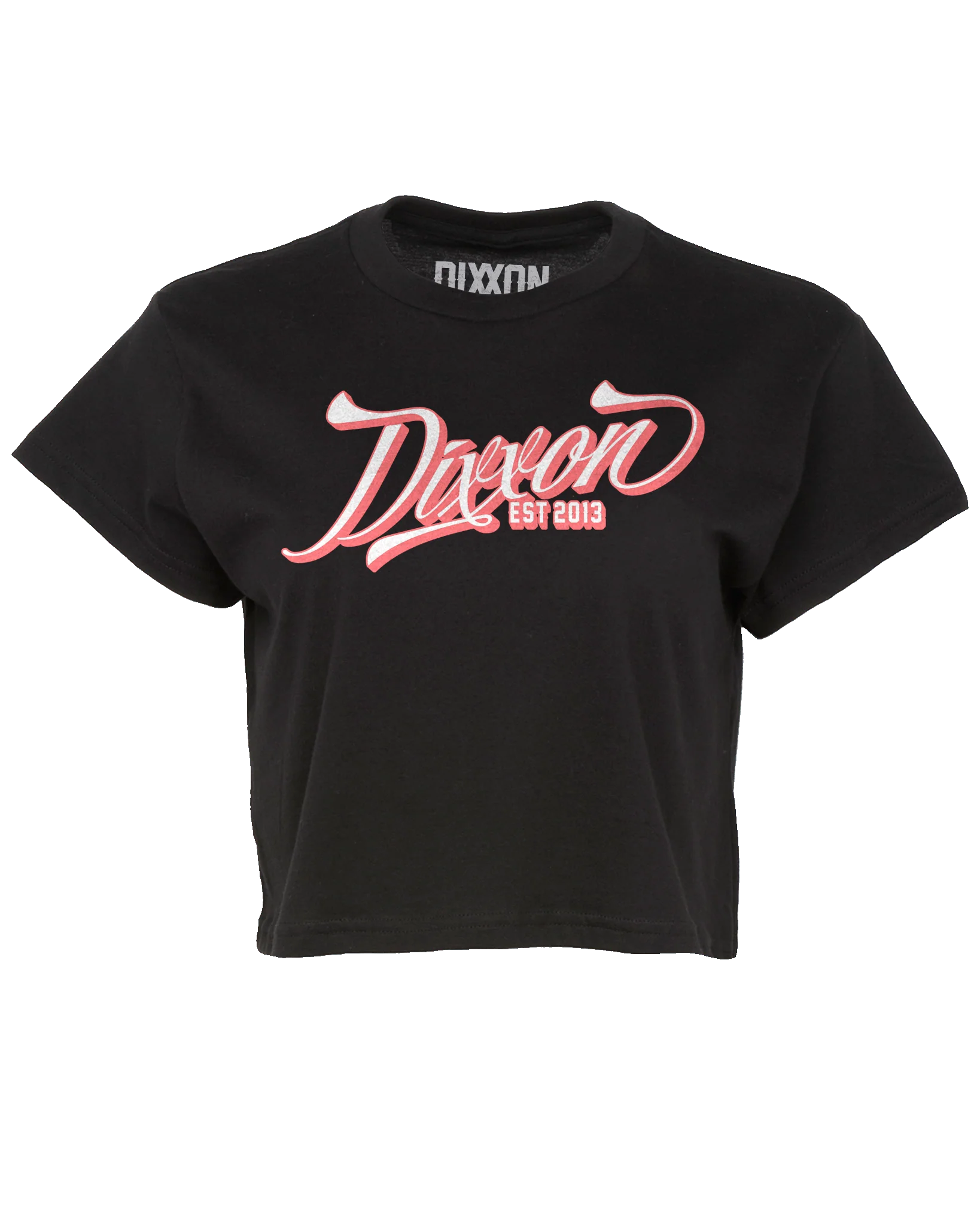 Women's Ballpark Crop Top - Pink & Black - Image 2