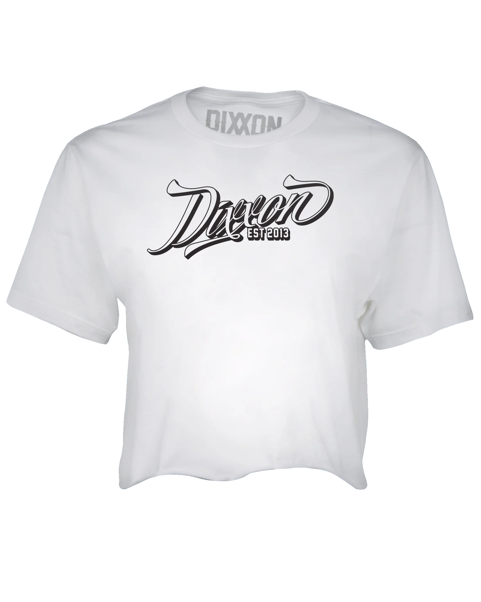 Women's Ballpark Crop Top - White & Black - Image 2