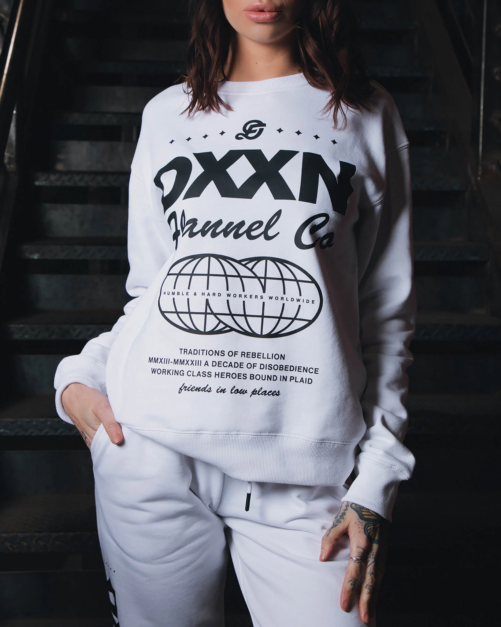 Women's Black Tech Sweatpants - White - Image 2