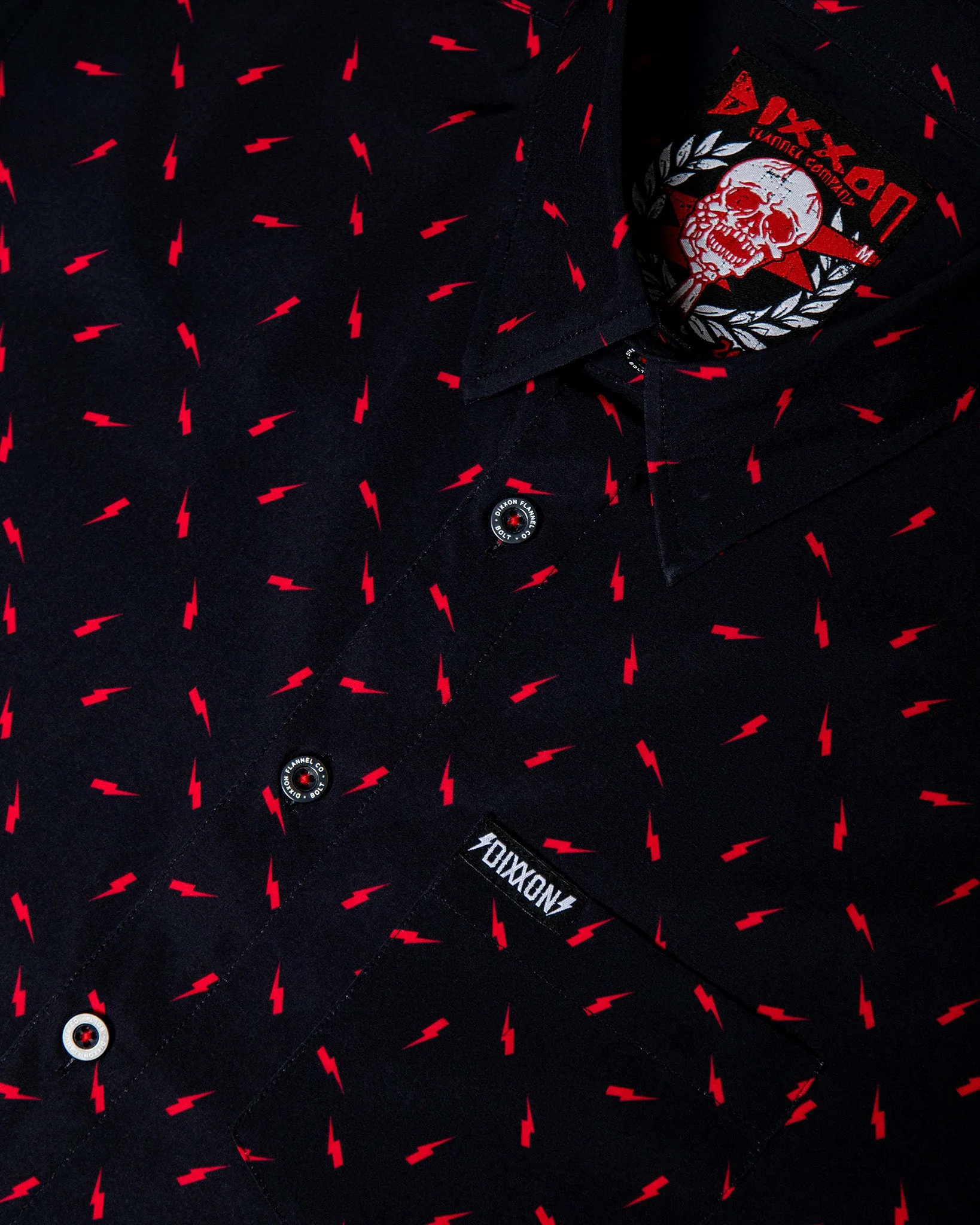 Women's Bolt Party Shirt - Black & Red - Image 6