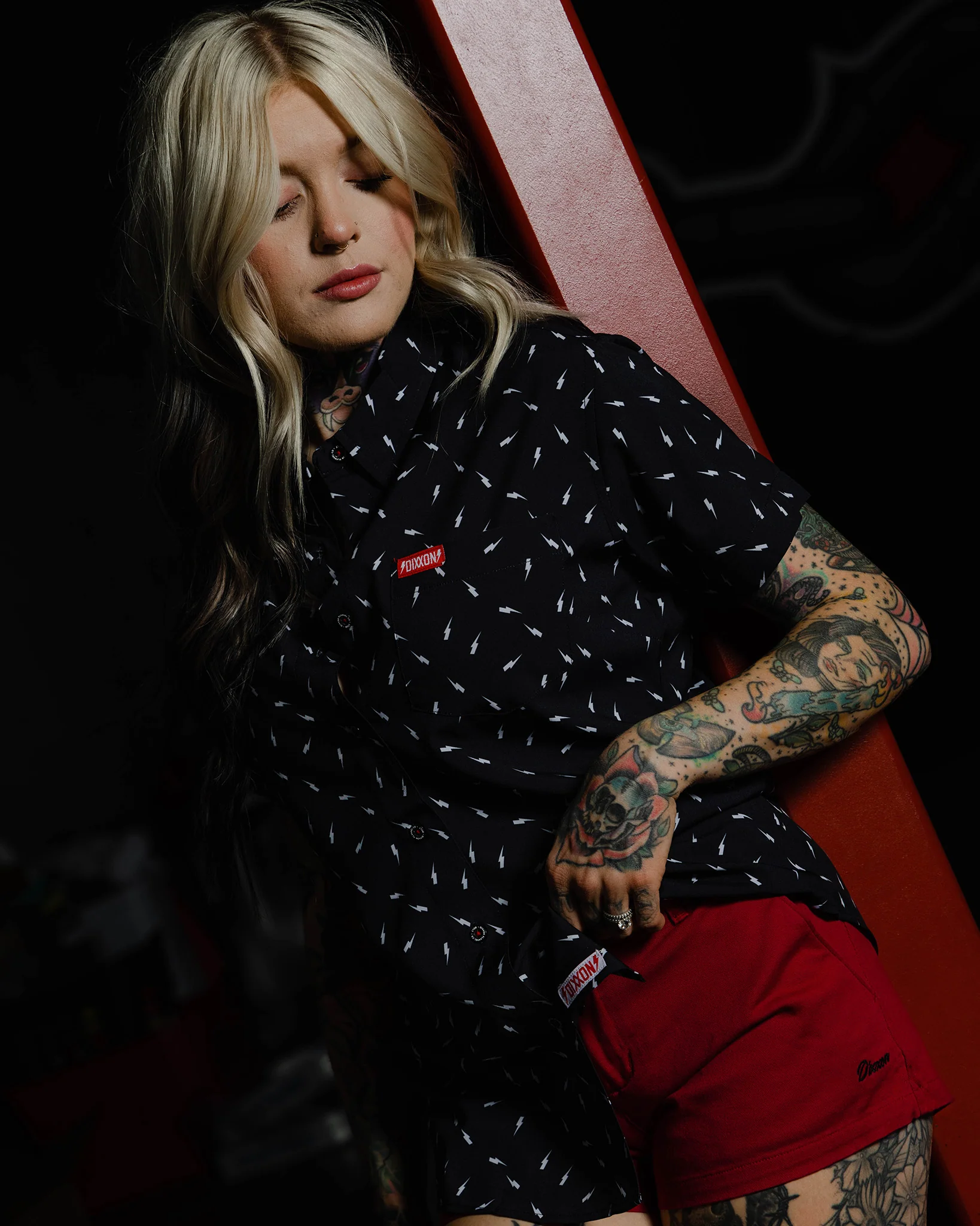 Women's Bolt Party Shirt - Black - Image 4
