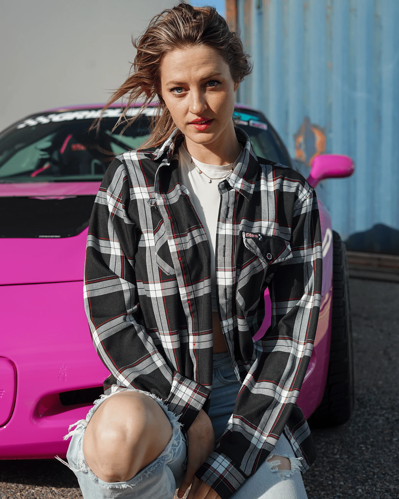 Women's Checkered Flag Flannel - Image 5