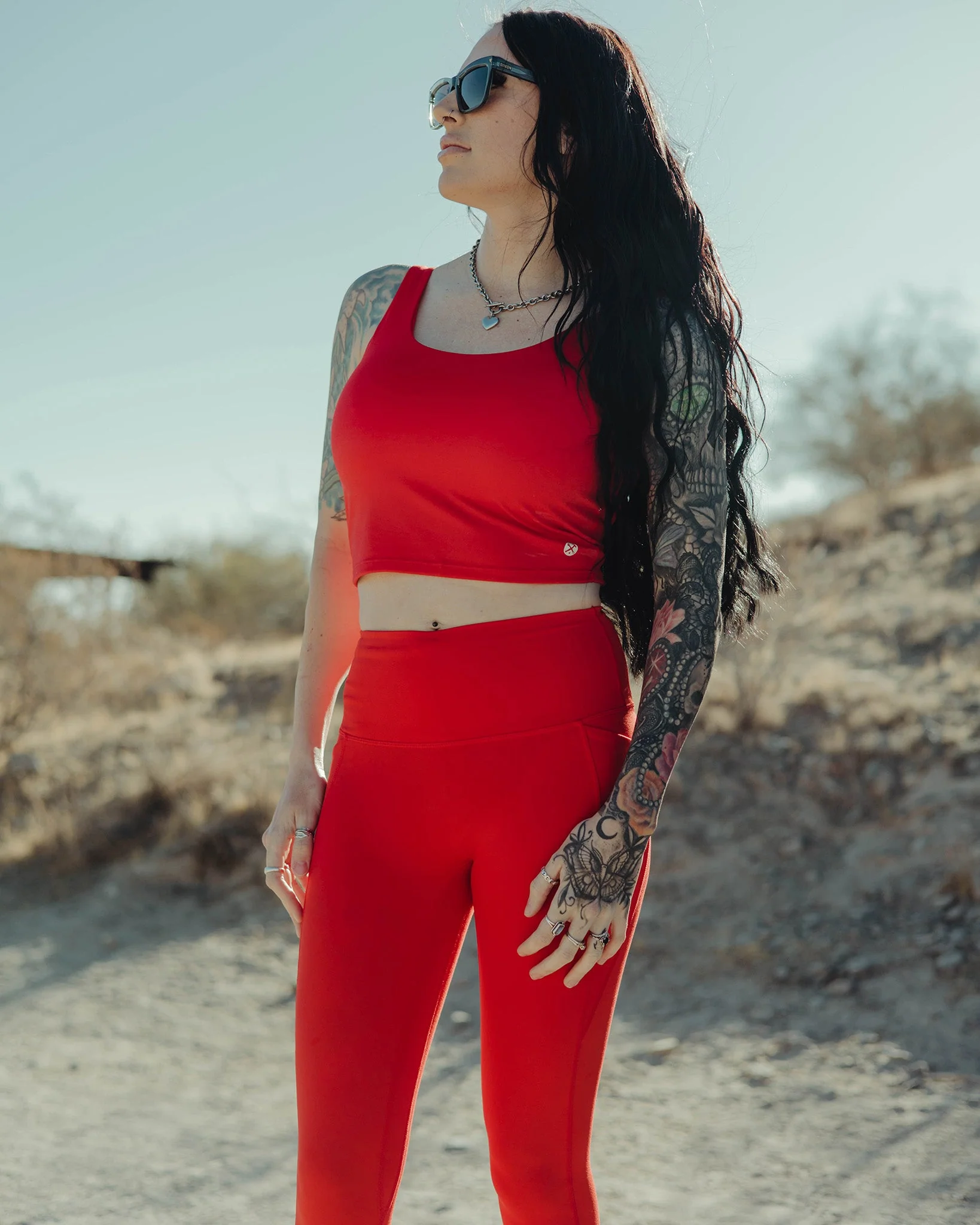 Women's Classic Leggings - Red - Image 8