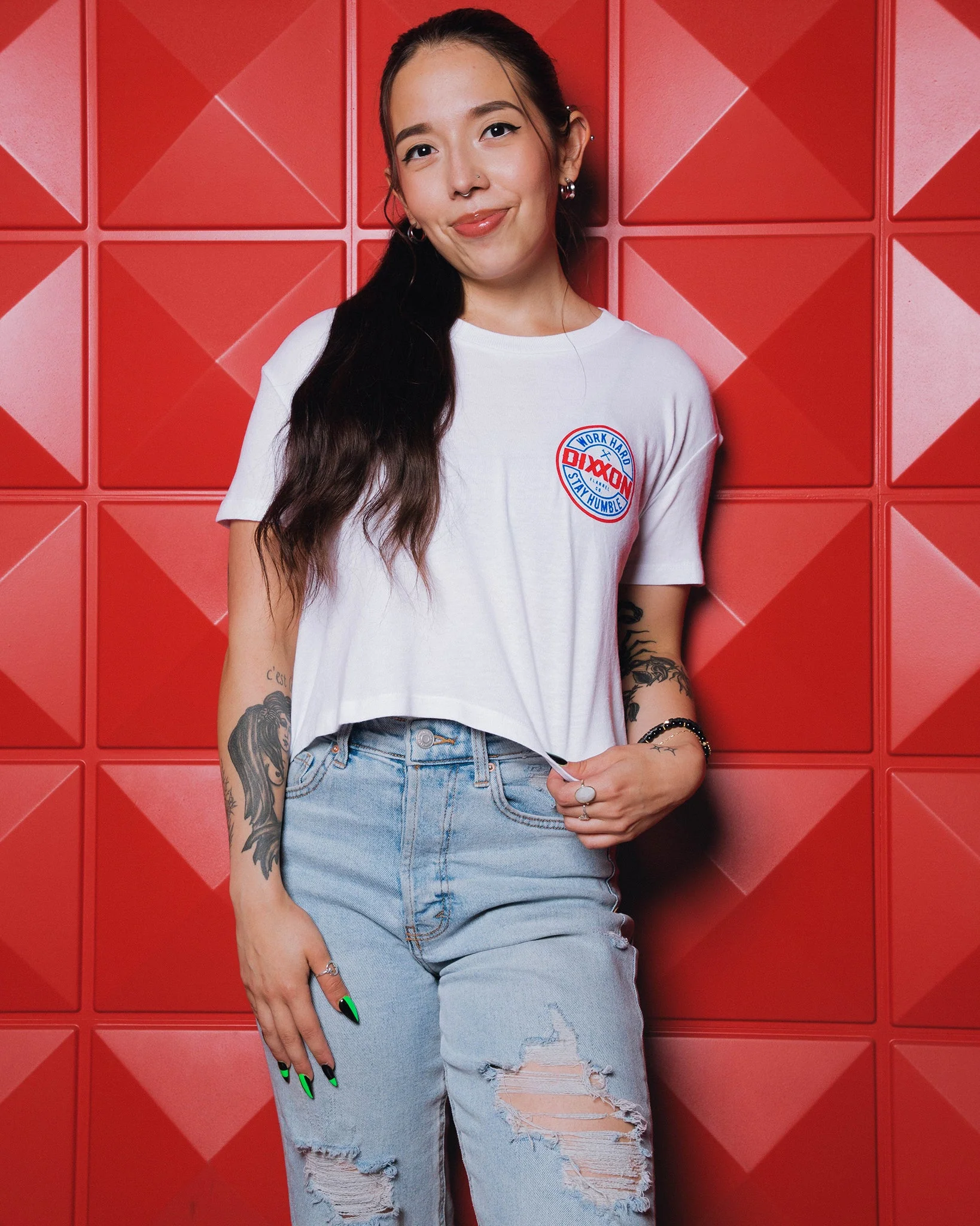 Women's Corpo Crop Top - Red, White, & Blue - Image 4
