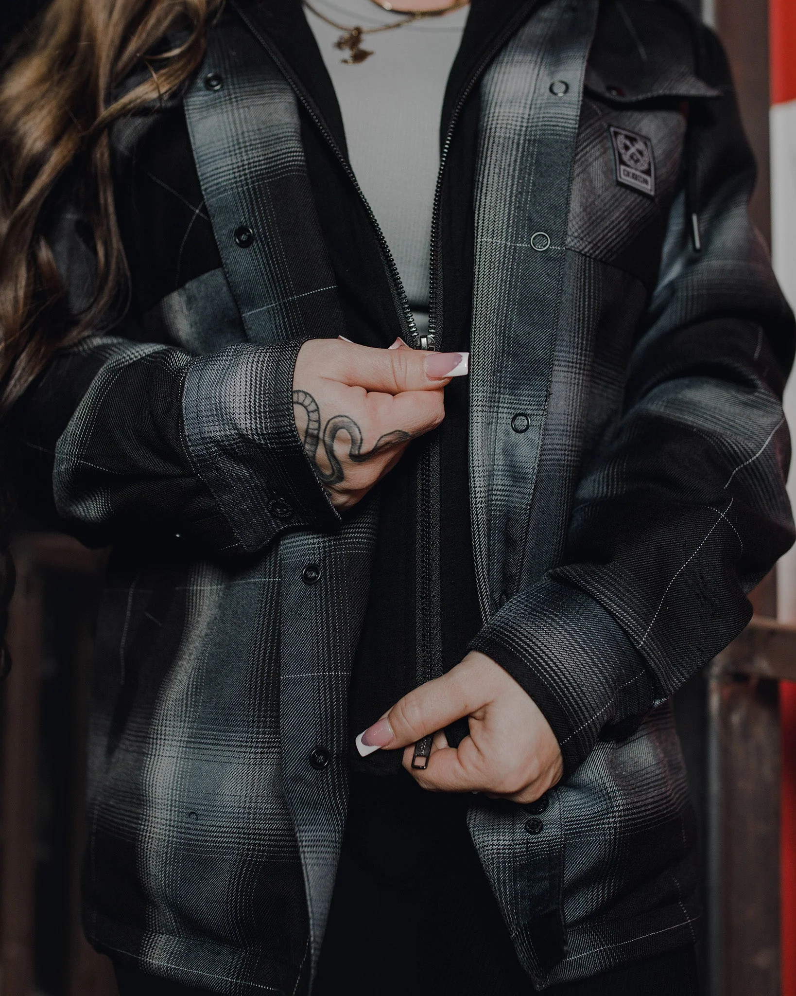 Women's Destroyer Hooded Flannel Jacket - Image 3