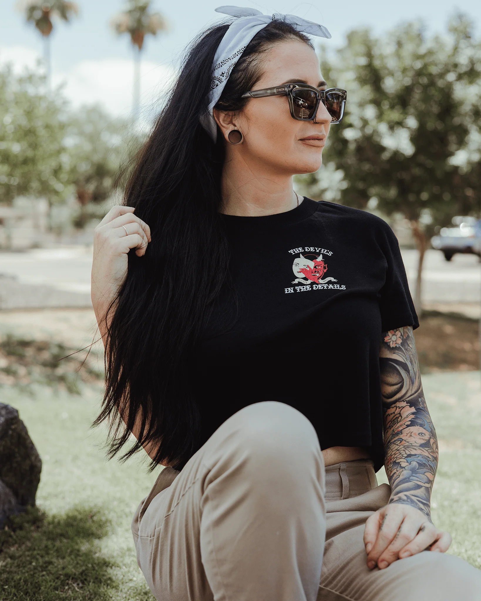 Women's Devil Is In The Details Crop Top - Black - Image 5