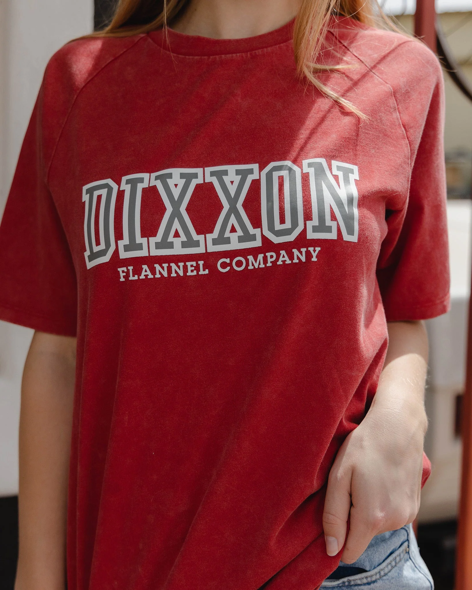 Women's DFCO Acid Wash T-Shirt - Red - Image 3
