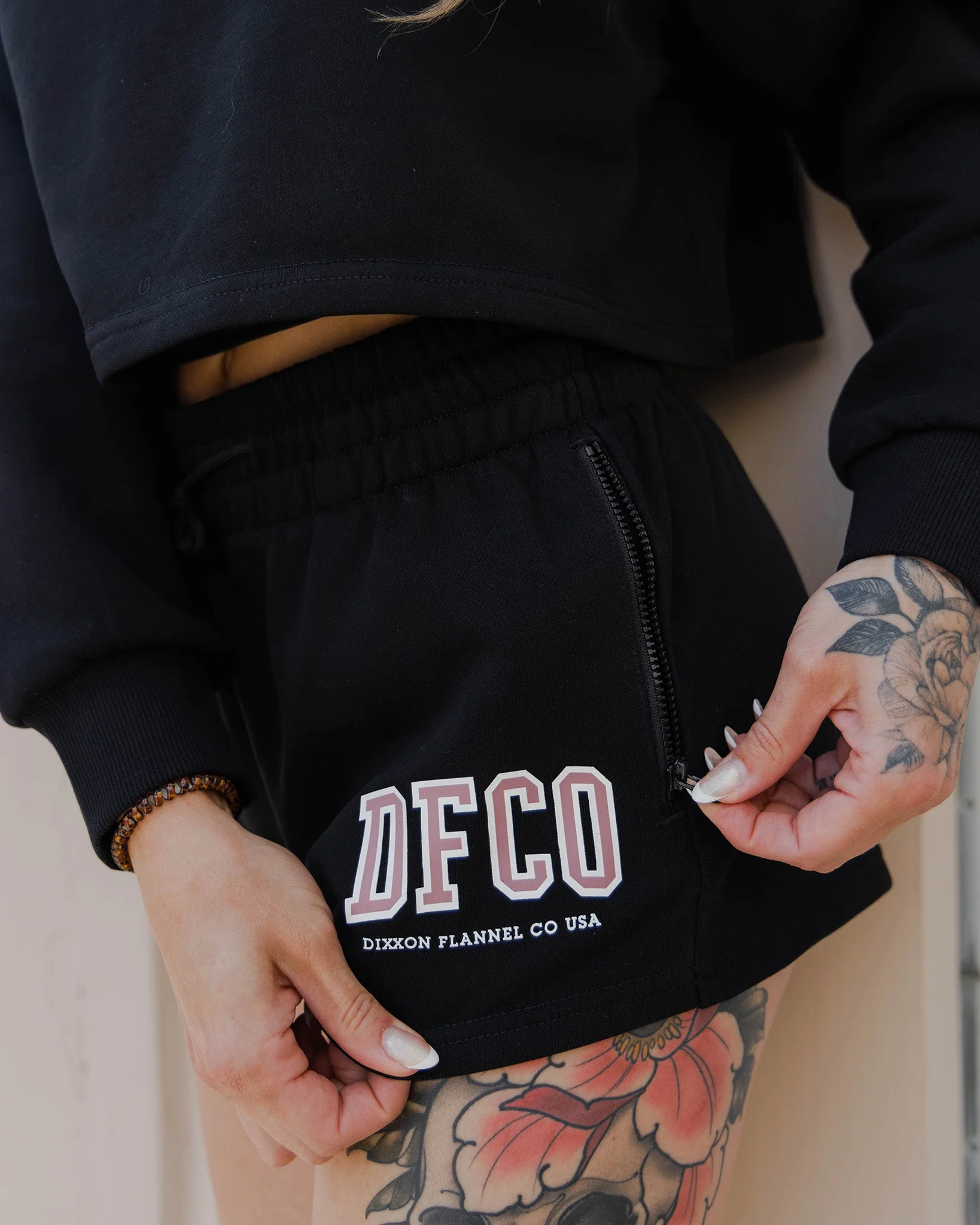 Women's DFCO Sweat Shorts - Black - Image 2