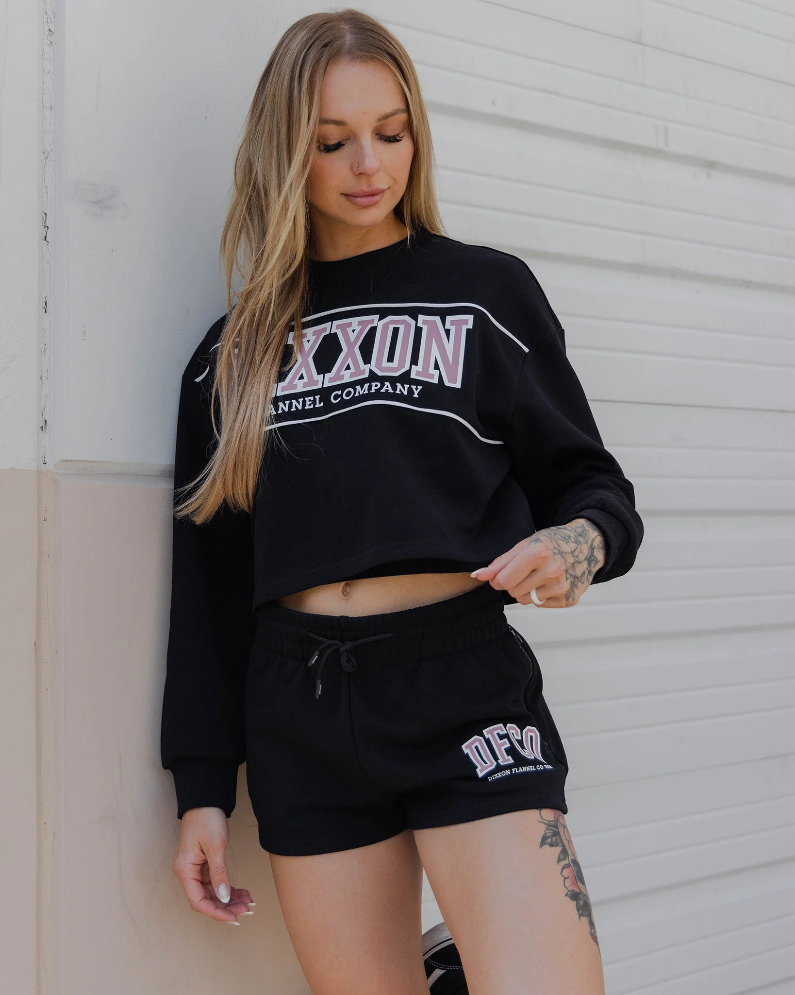 Women's DFCO Sweat Shorts - Black - Image 3