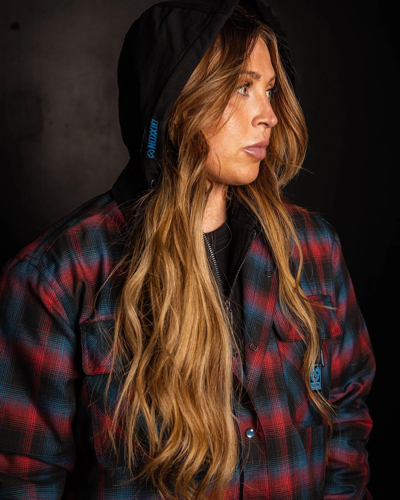 Women's Dimension Hooded Flannel Jacket - Image 4