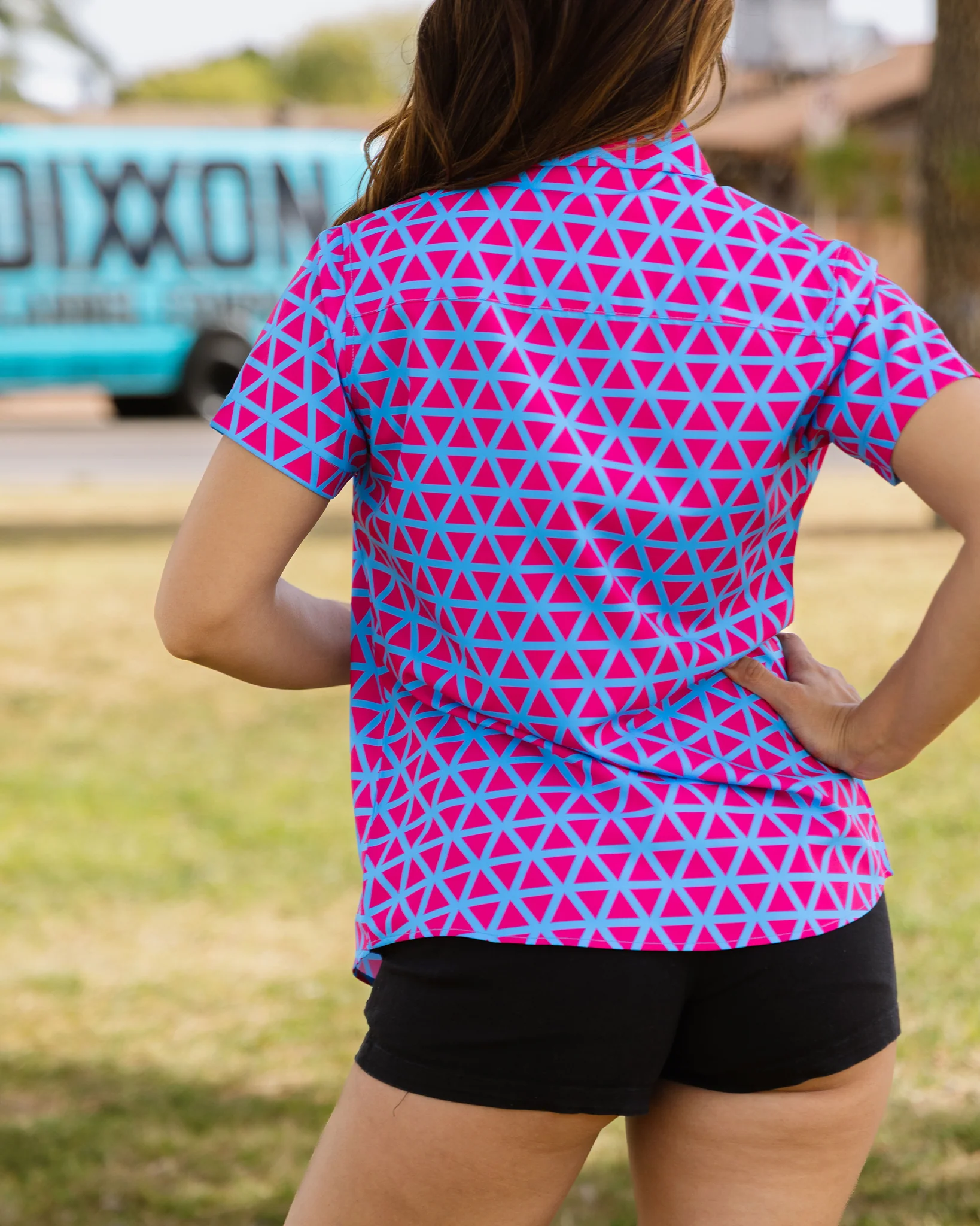 Women's Enigma Party Shirt - Pink & Blue - Image 3