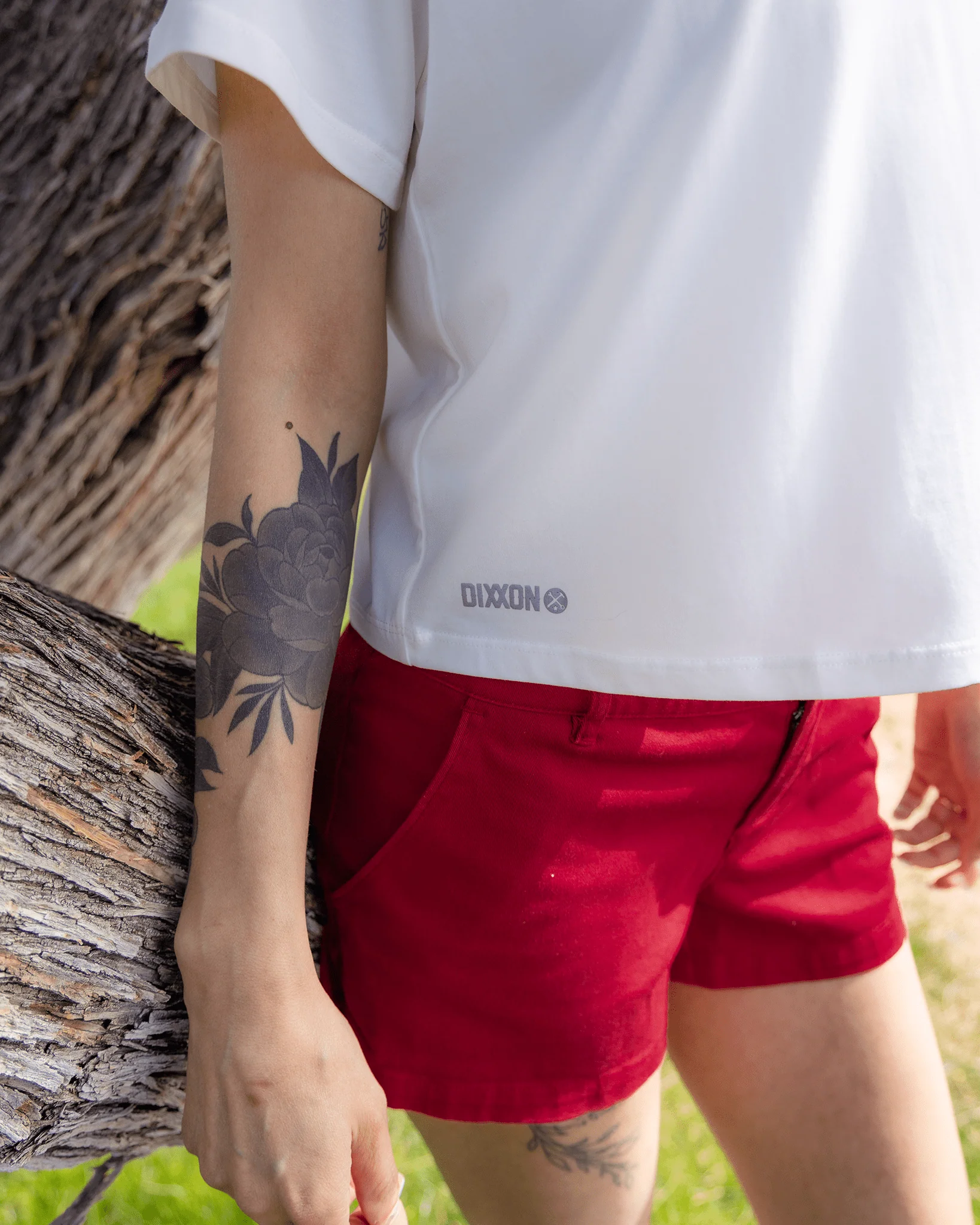 Women's Essential Cropped Tee - White - Image 6