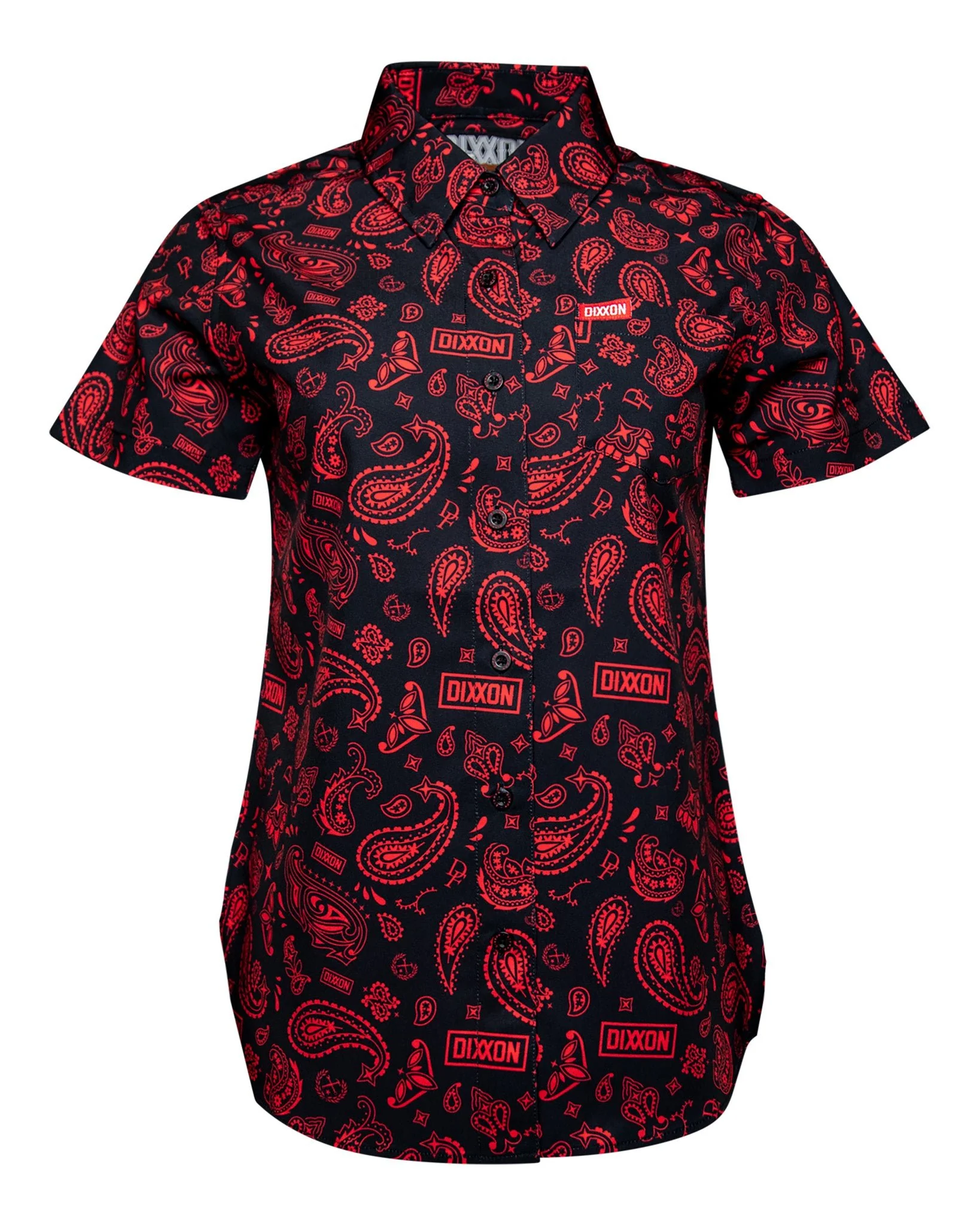 Women's Hankie Party Shirt - Black & Red - Image 2