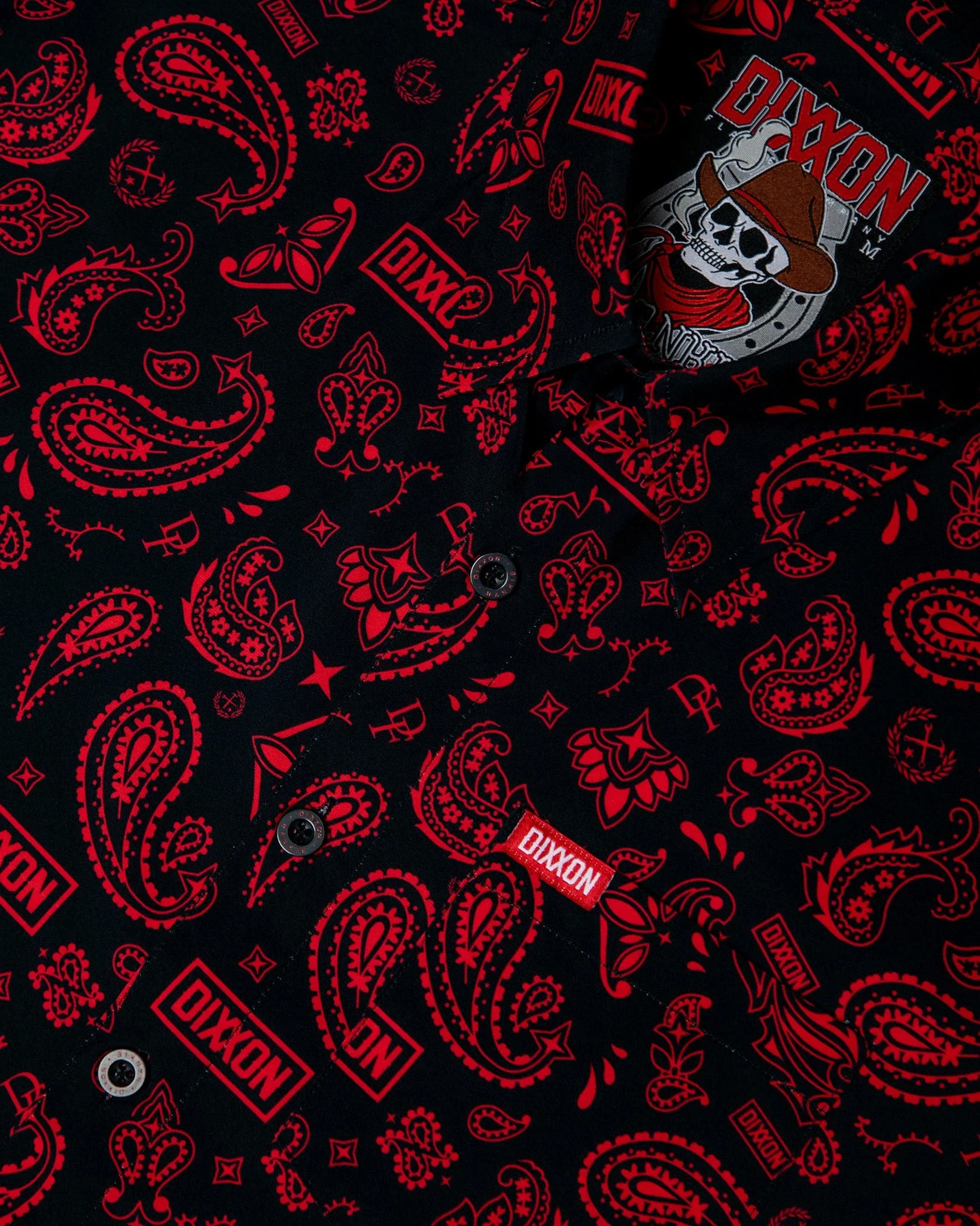 Women's Hankie Party Shirt - Black & Red - Image 5