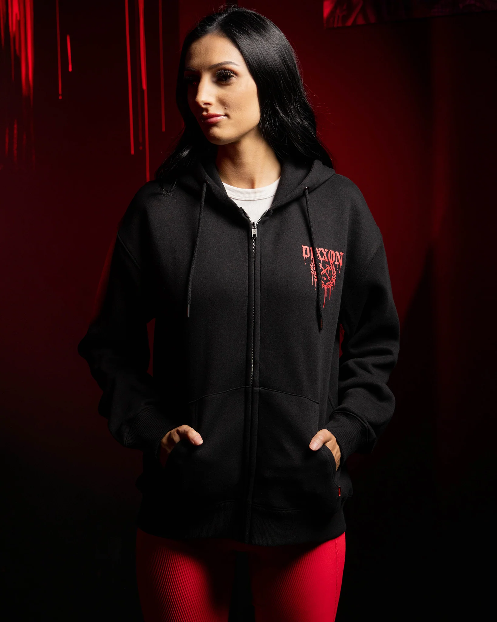 Women's Terror Zip Up Hoodie - Black - Image 4