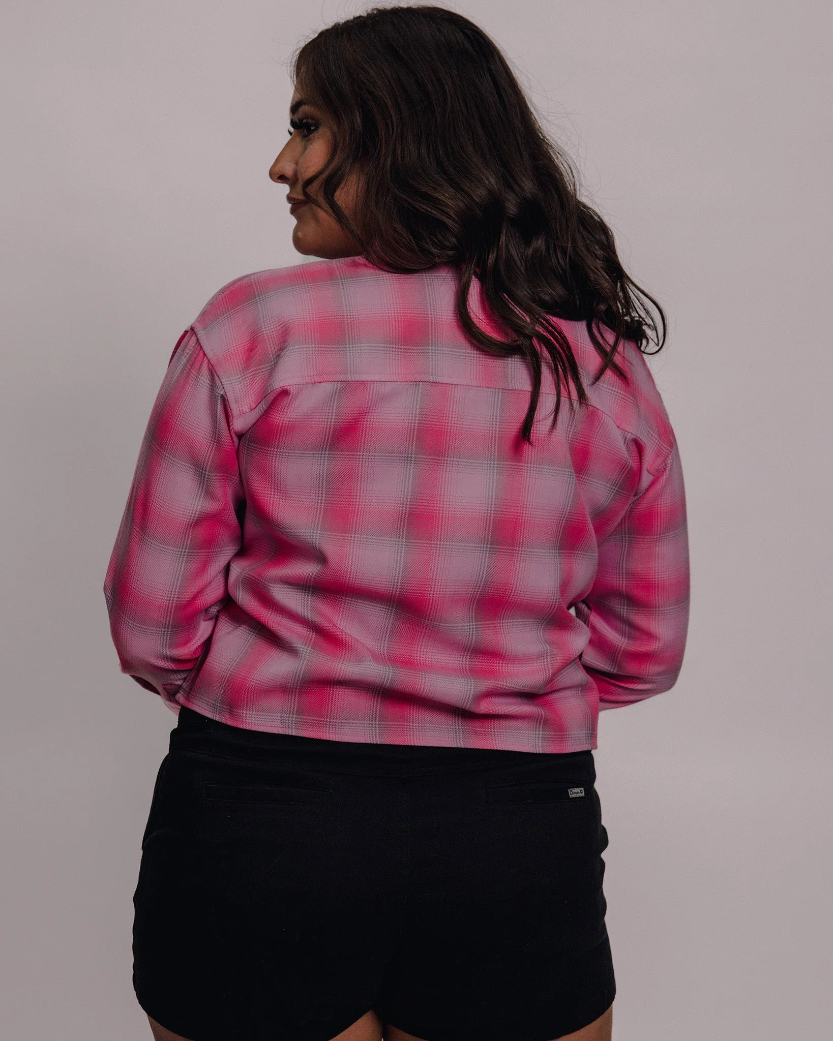 Women's Keep A Breast I Love Boobies Crop Flannel - Image 3