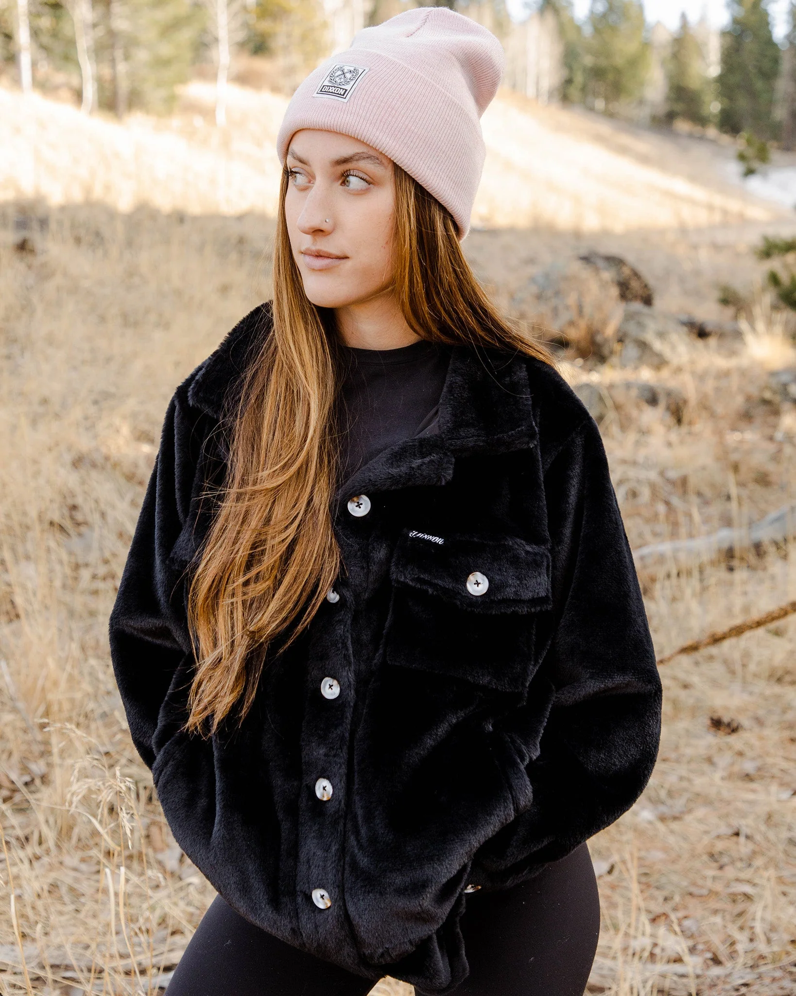 Women's Long Shacket - Black - Image 7