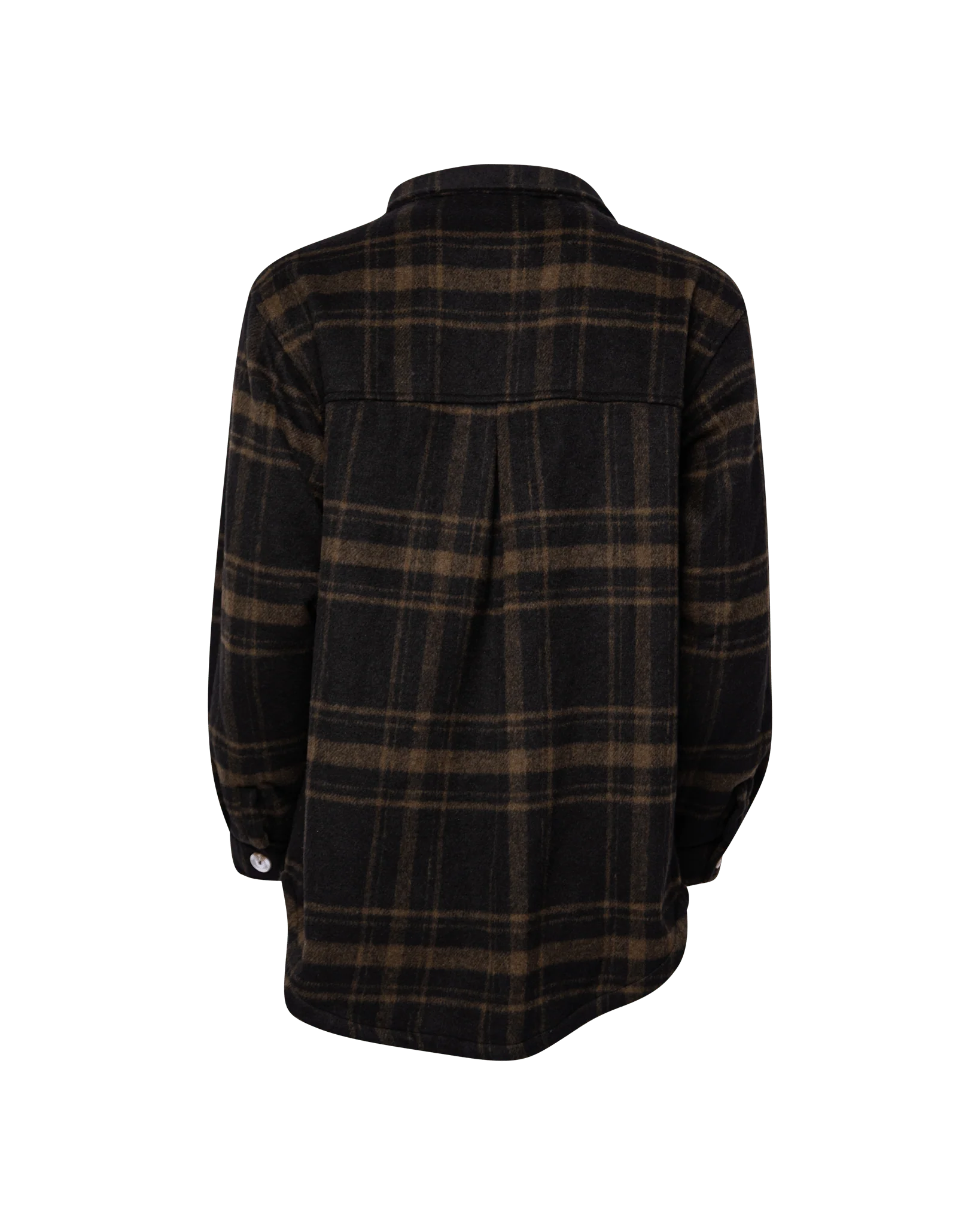 Women's Long Shacket - Brown & Black - Image 3