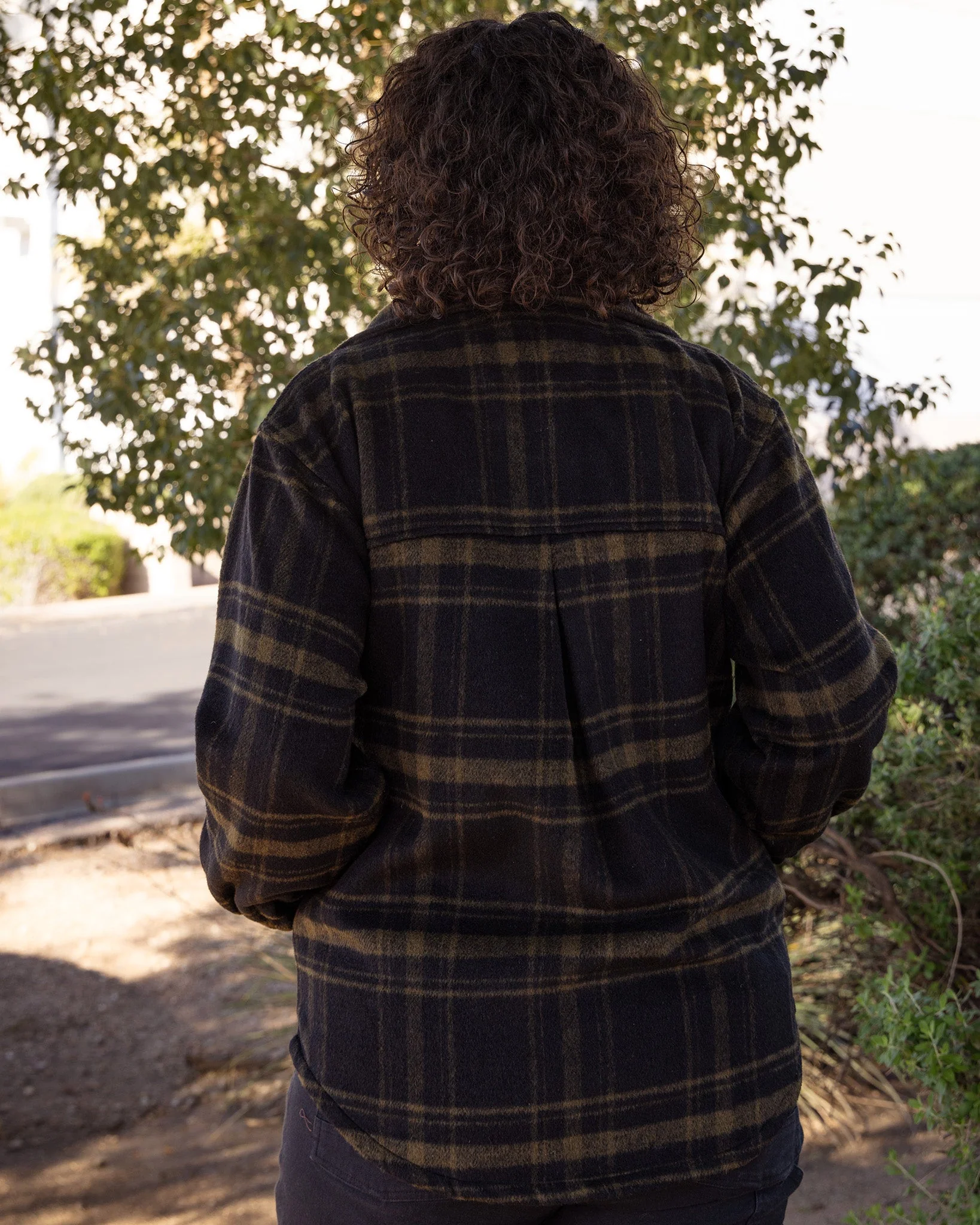 Women's Long Shacket - Brown & Black - Image 4