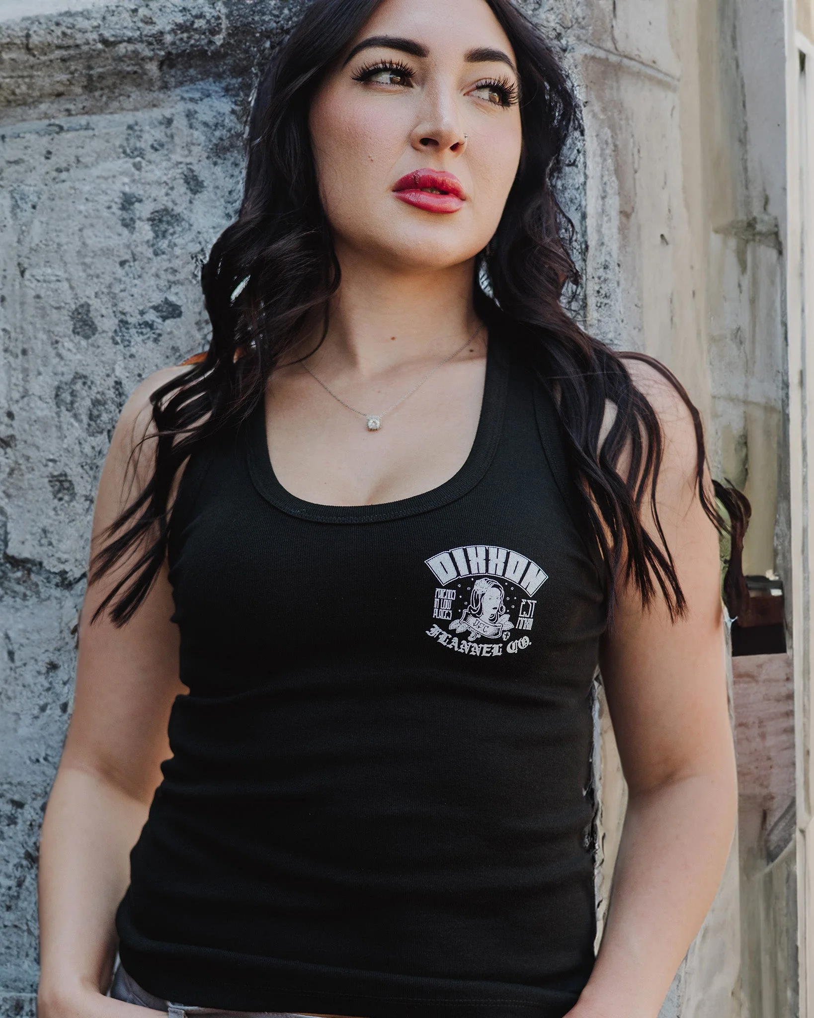 Women's Maria Fitted Tank - Black - Image 2