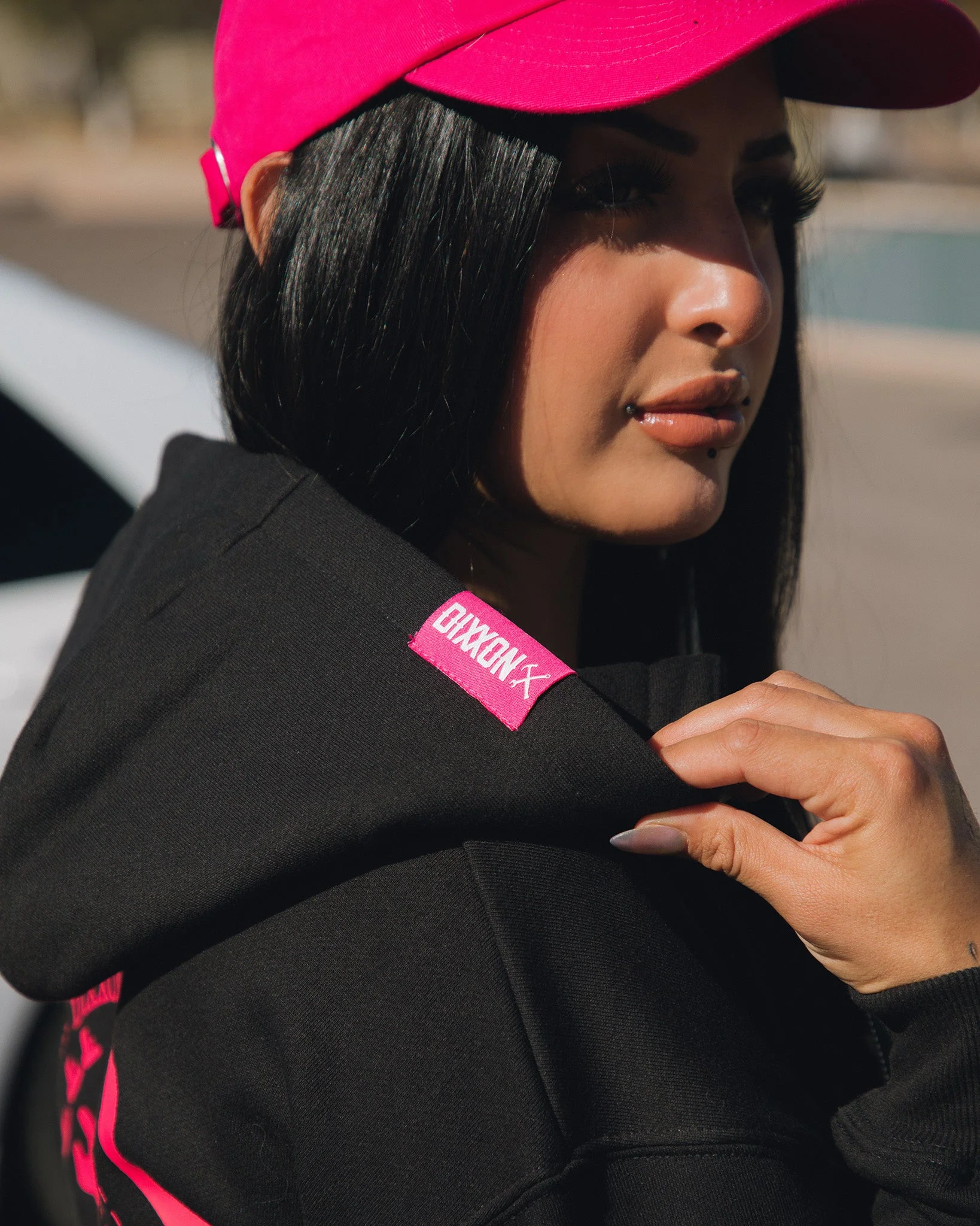 Women's Pink Bandit Zip Up Hoodie - Black - Image 2