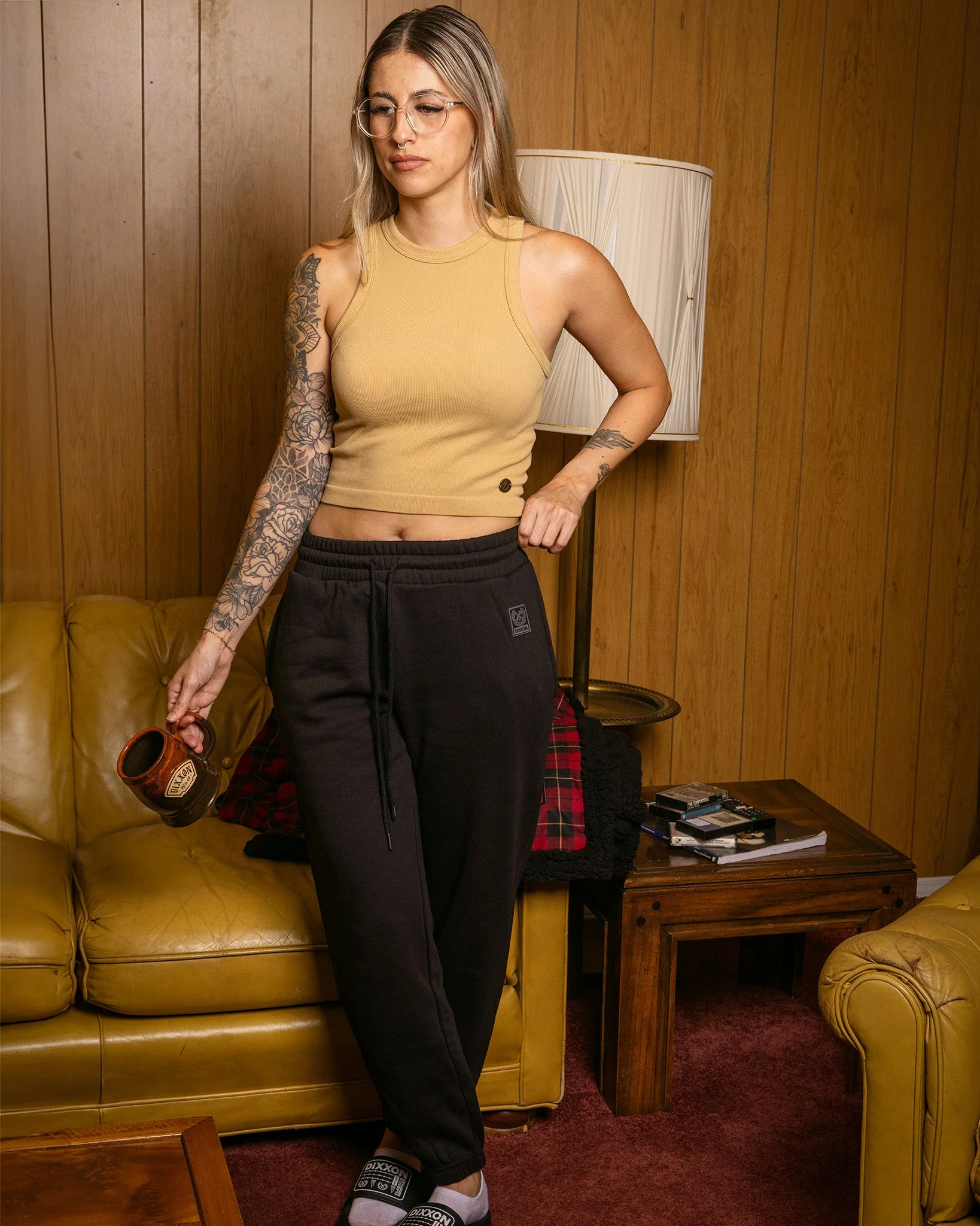 Women's Pocket Sweatpants - Black - Image 3