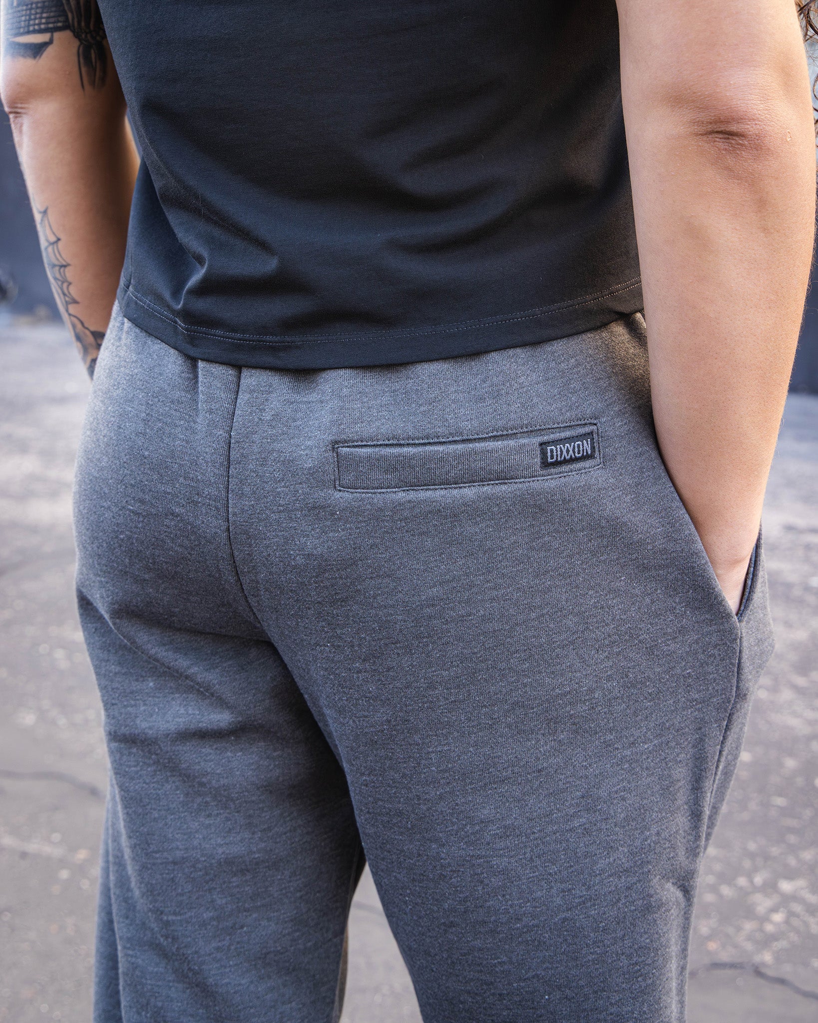 Women's Pocket Sweatpants - Heather Charcoal - Image 3