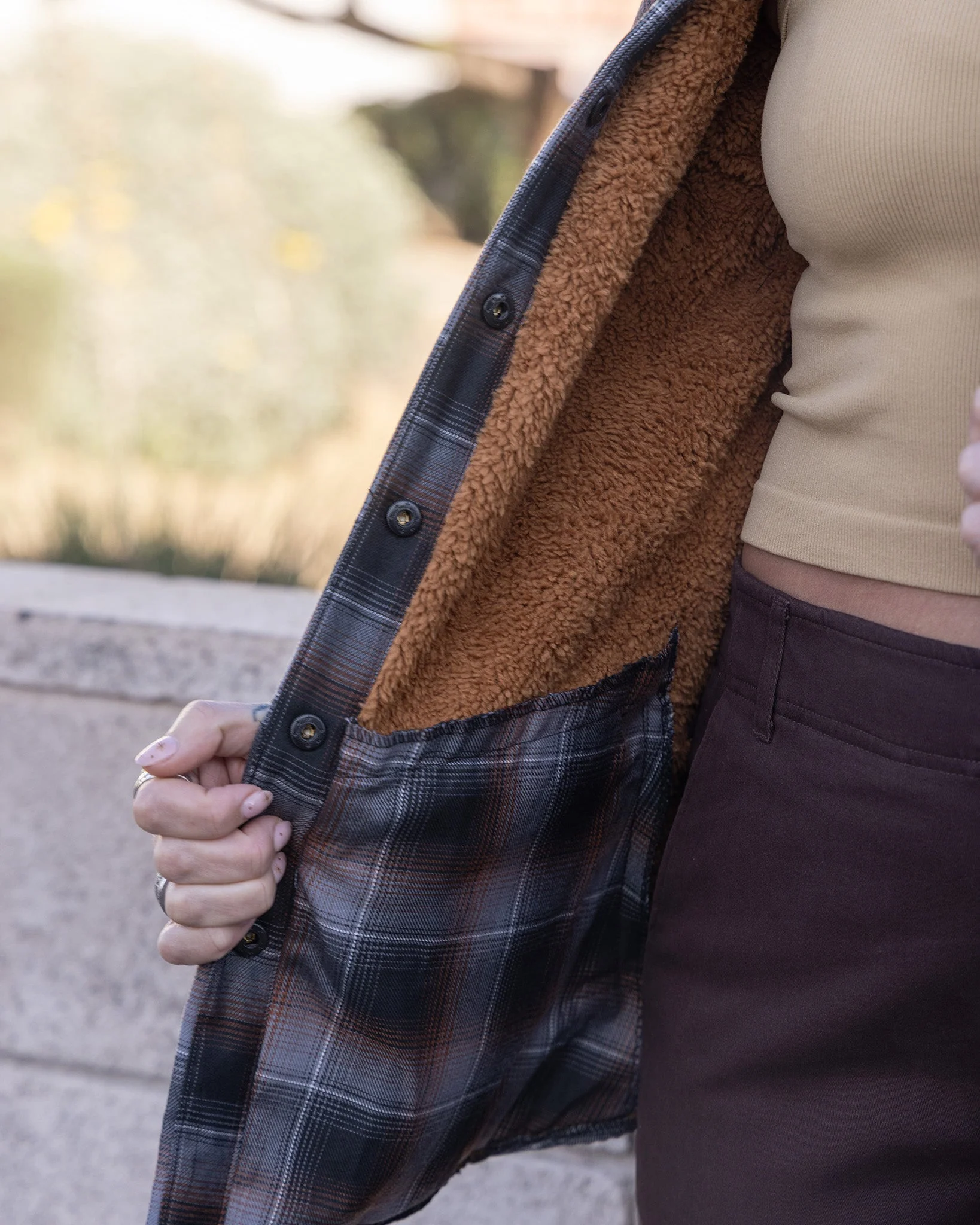 Women's Copperline Sherpa Lined Flannel Jacket - Image 5