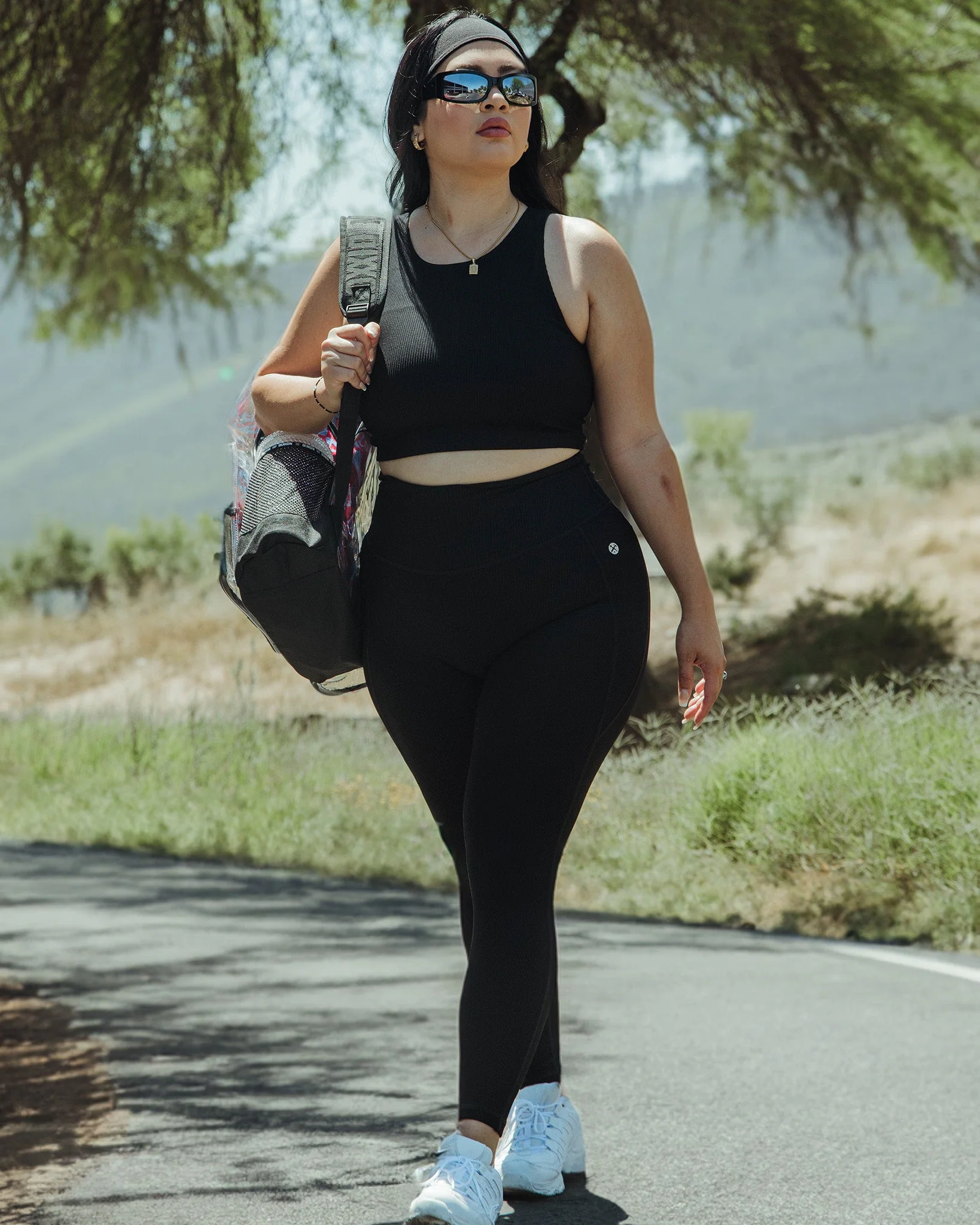 Women's Ribbed Crop Top - Black - Image 6