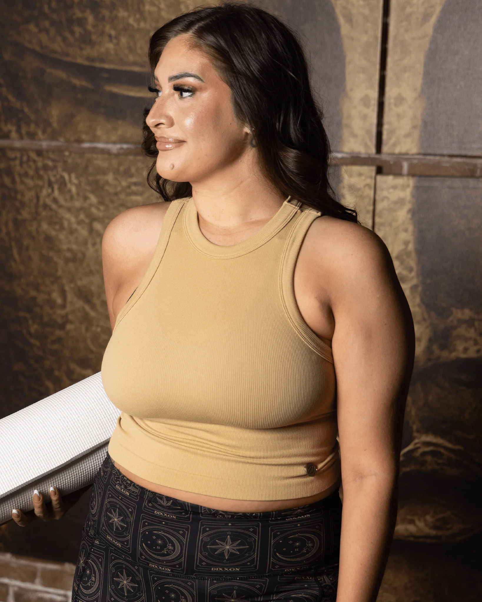 Women's Ribbed Tank - Tan - One Size - Image 6