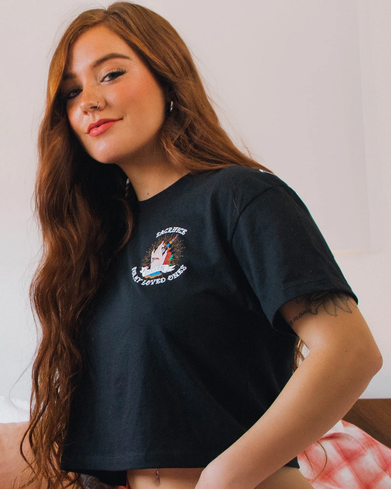 Women's Sacrifice Crop Top - Black - Image 4