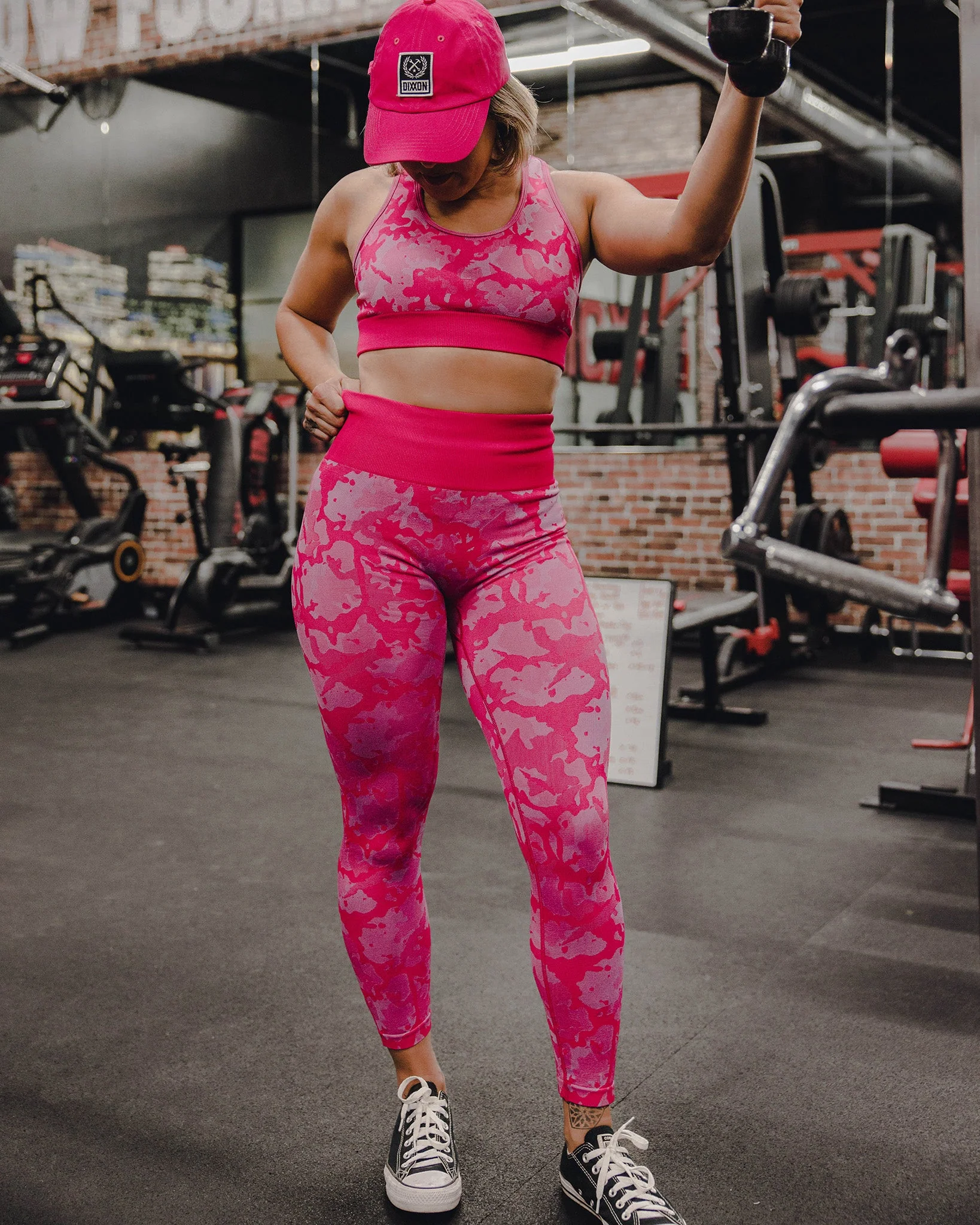 Women's Seamless Leggings - Pink Camo - Image 2