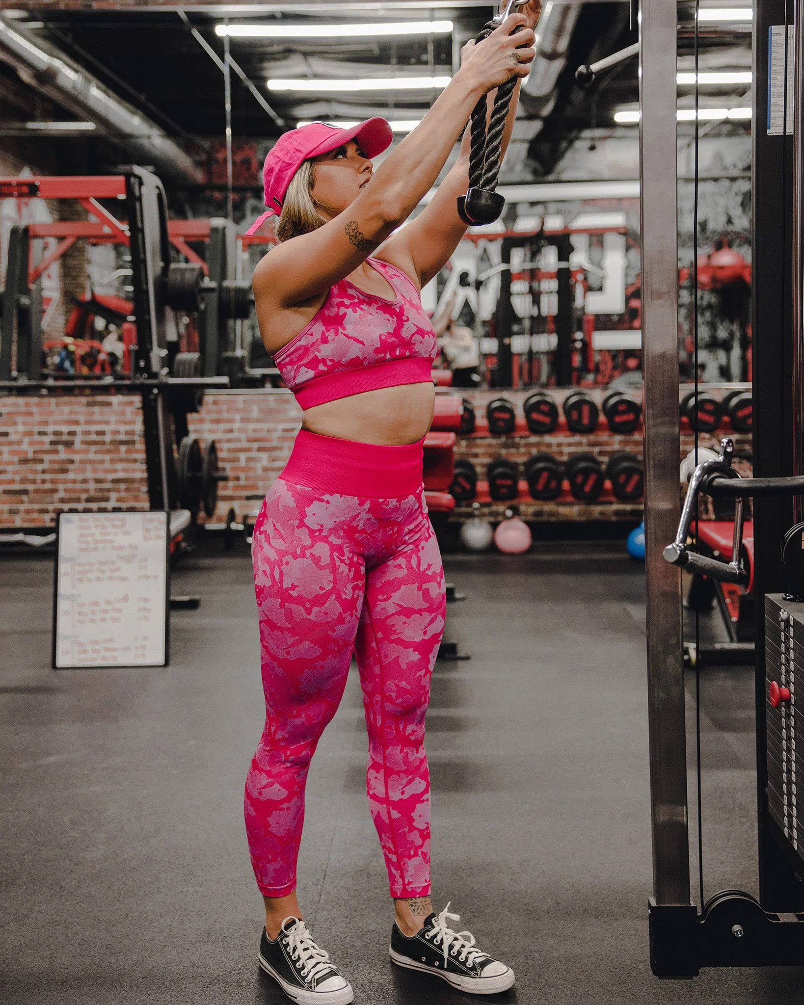Women's Seamless Leggings - Pink Camo - Image 5