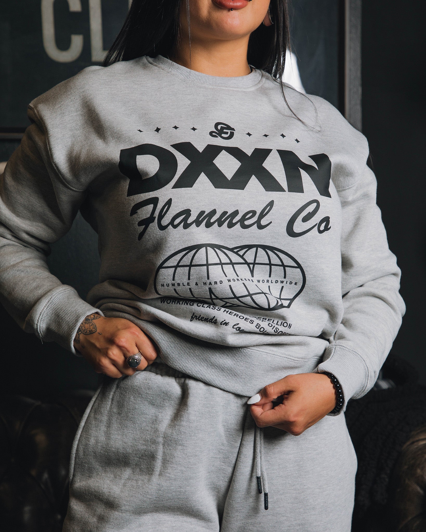 Women's Tech Crewneck Sweatshirt - Gray - Image 2