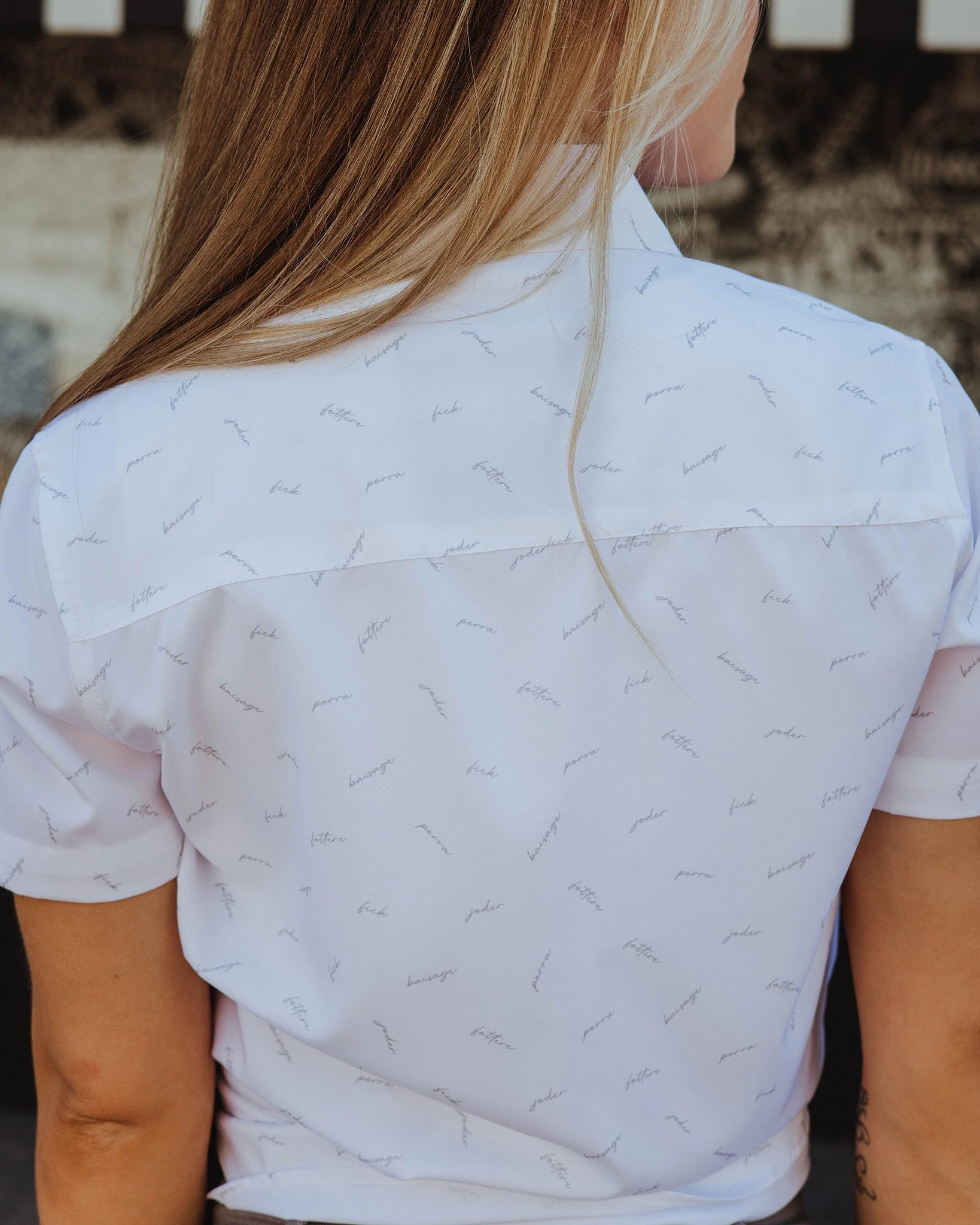 Women's The F Word Party Shirt - White & Gray - Image 3