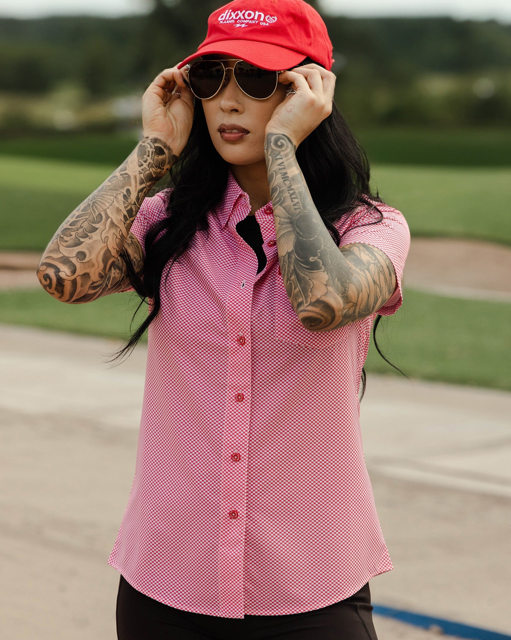 Women's The Trap Party Shirt - Red & White - Image 4