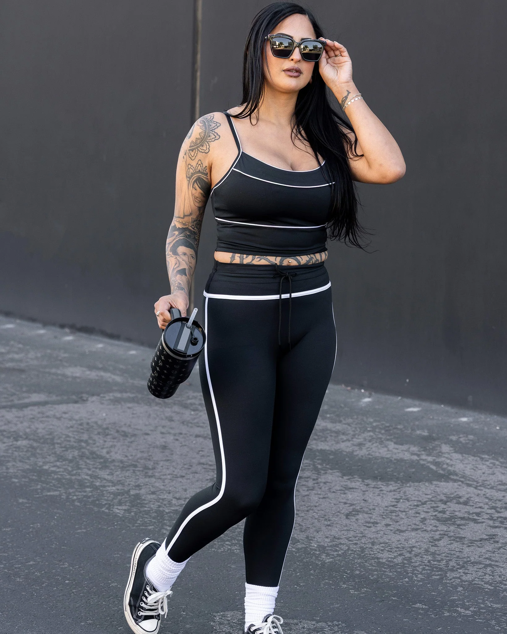 Women's Weekender Leggings - Black & White - Image 4