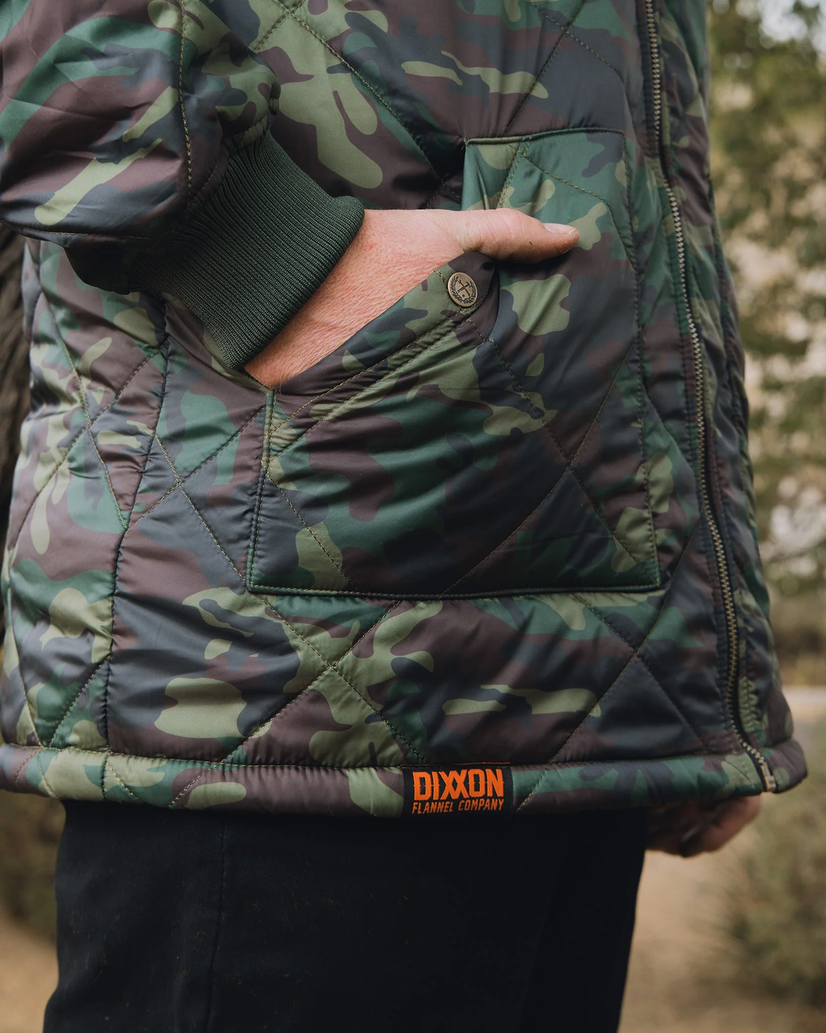 Woodland Diamond Stitch Quilted Jacket - Image 4
