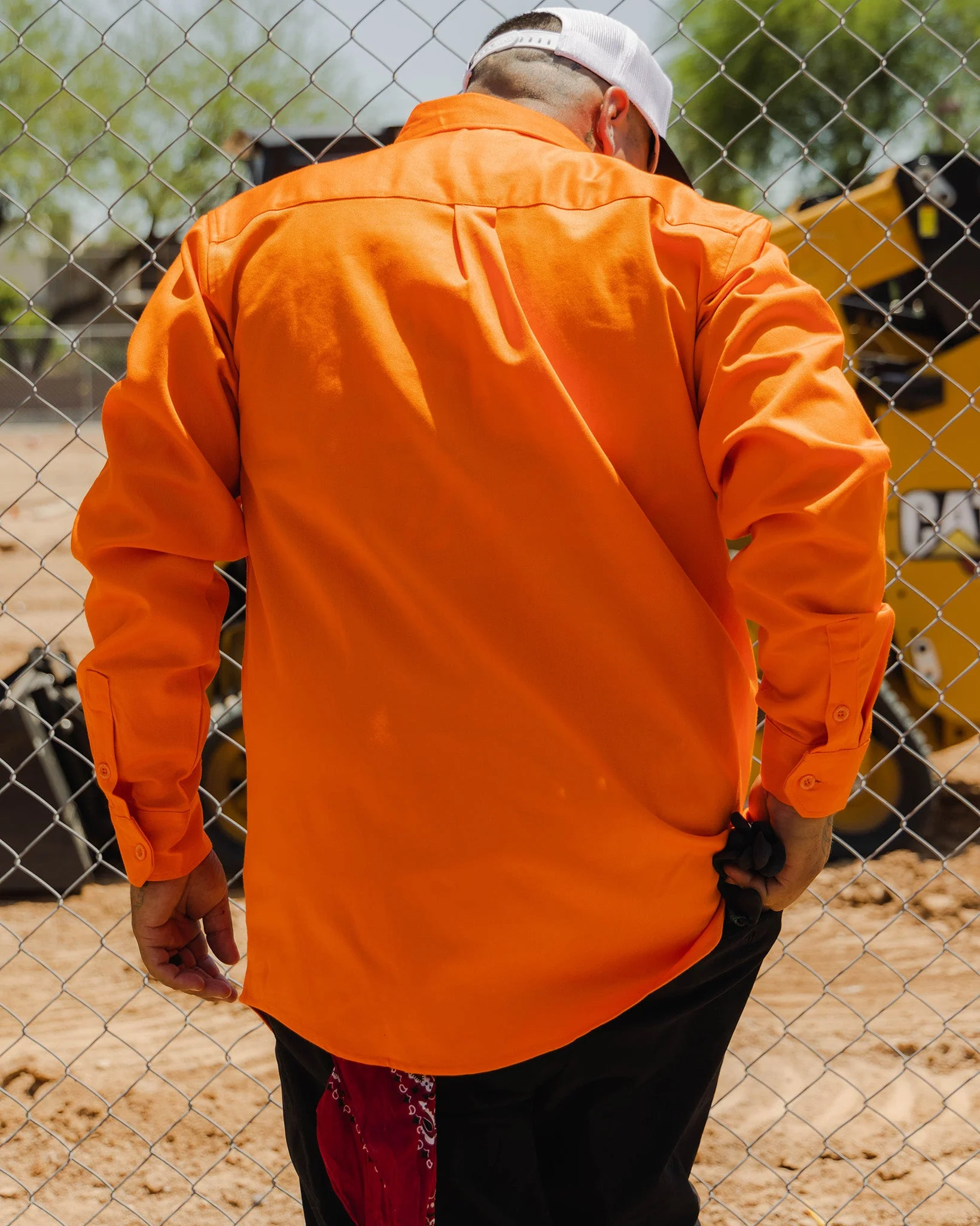 WorkForce Hi Vis FR Work Shirt - Orange - Image 3