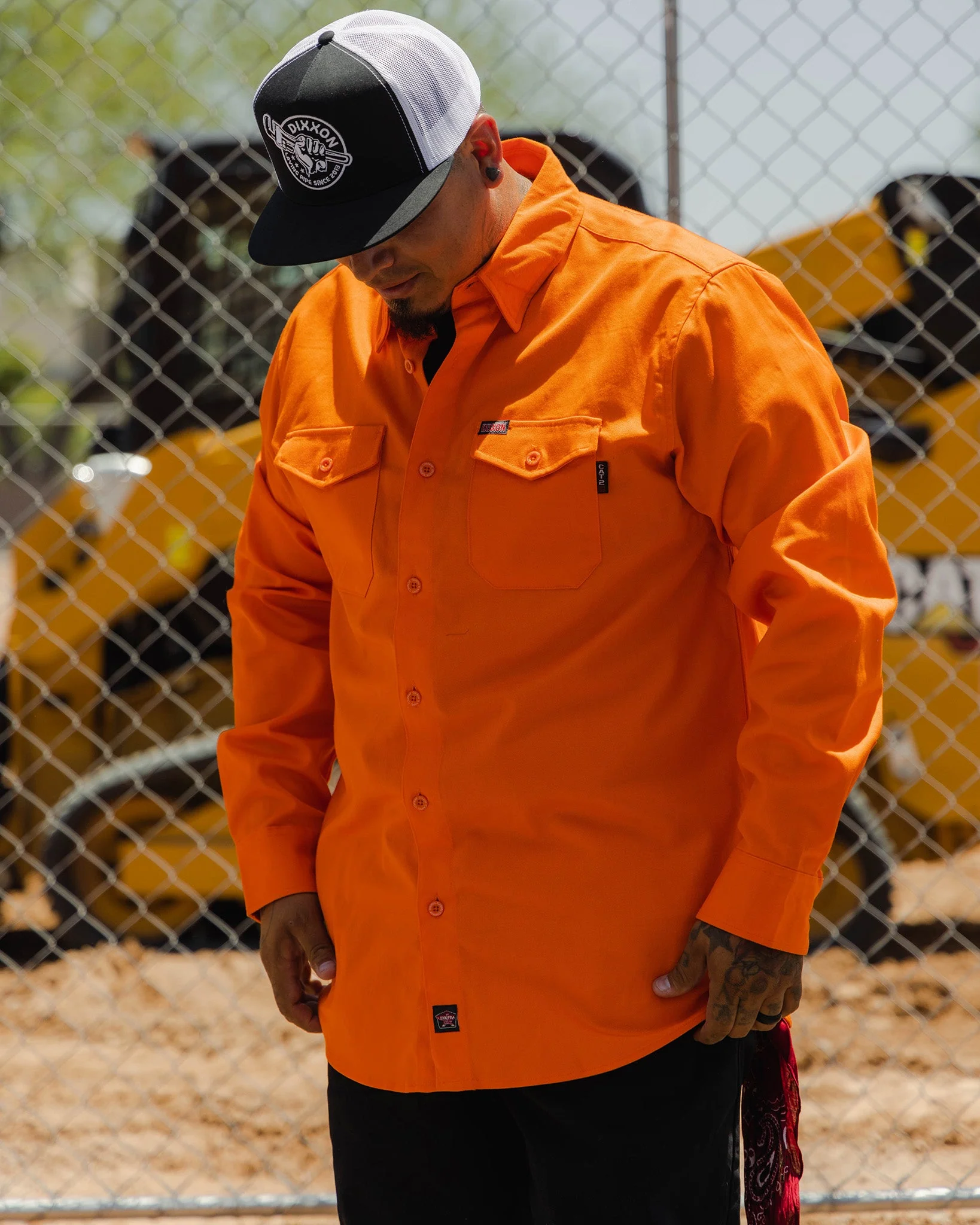 WorkForce Hi Vis FR Work Shirt - Orange - Image 8