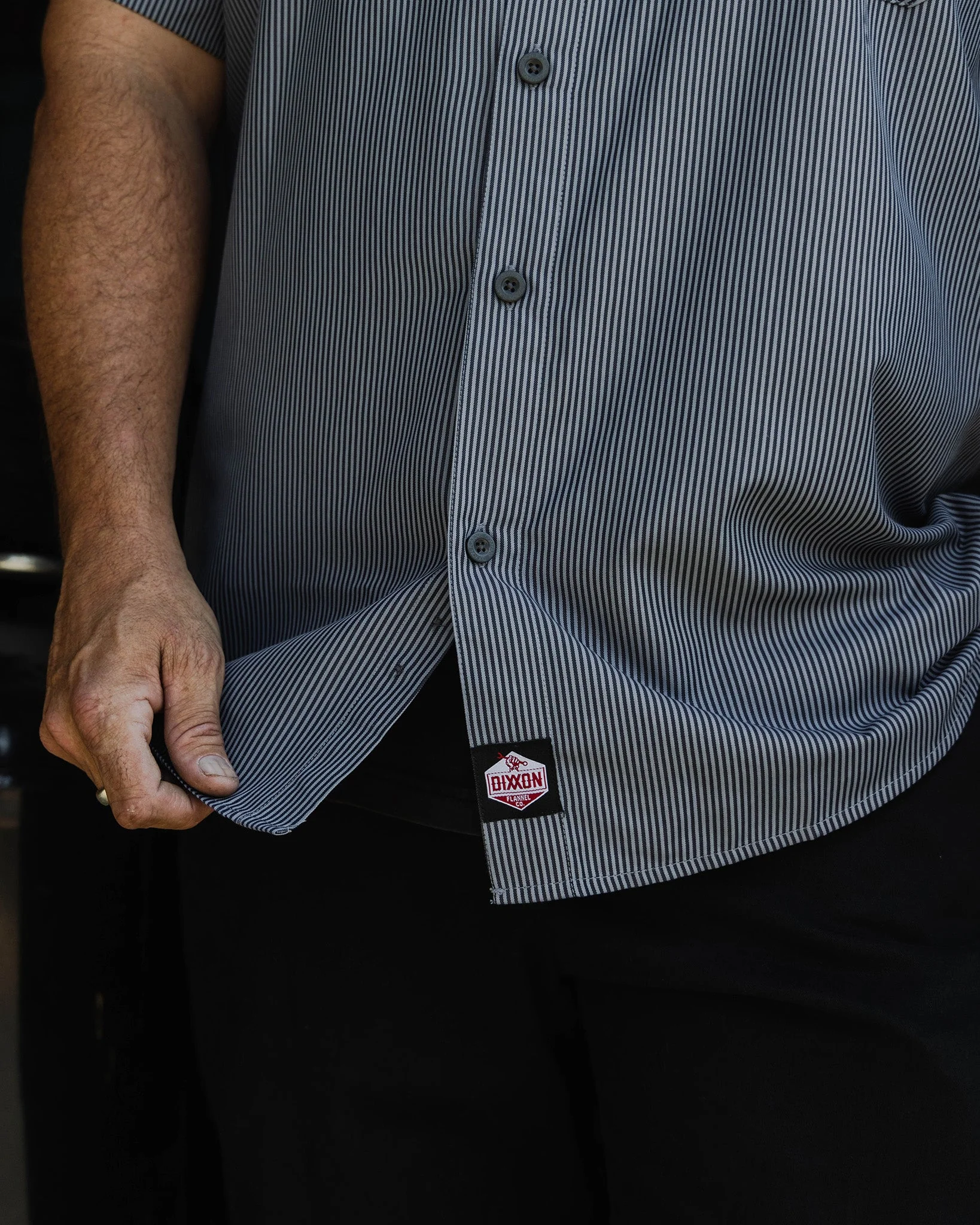 WorkForce Short Sleeve Work Shirt - Charcoal & Navy - Image 6