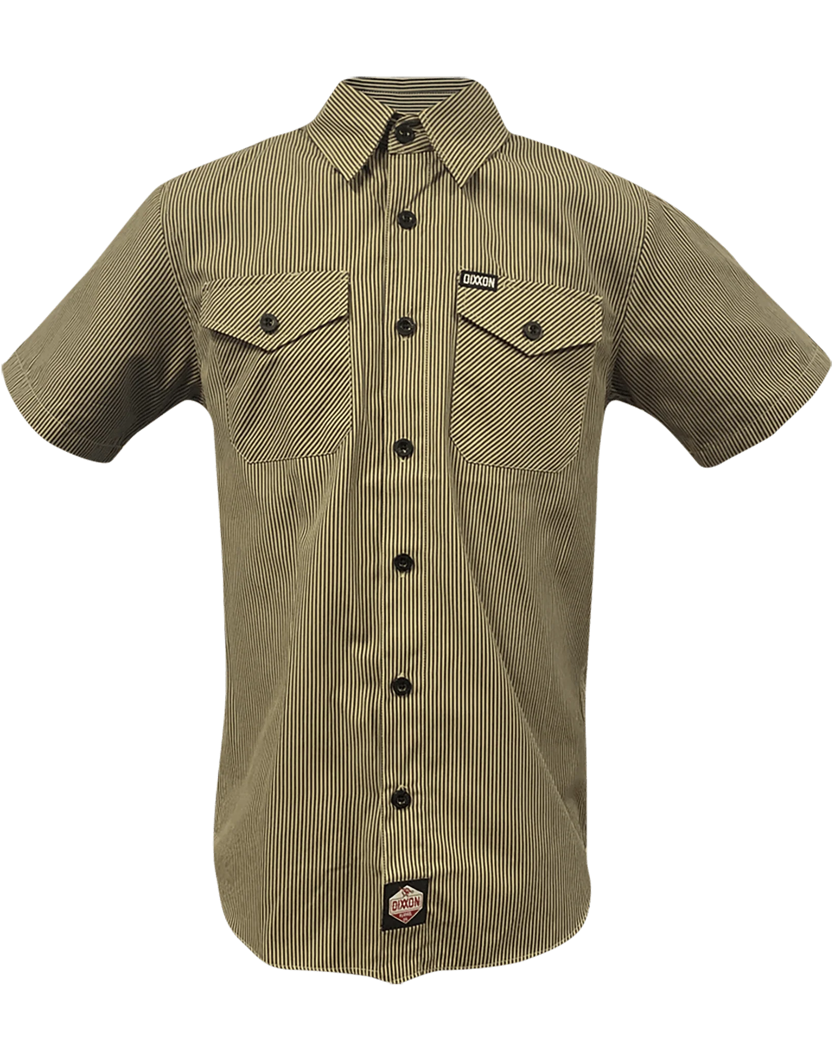 WorkForce Short Sleeve Work Shirt - Khaki & Black - Image 2