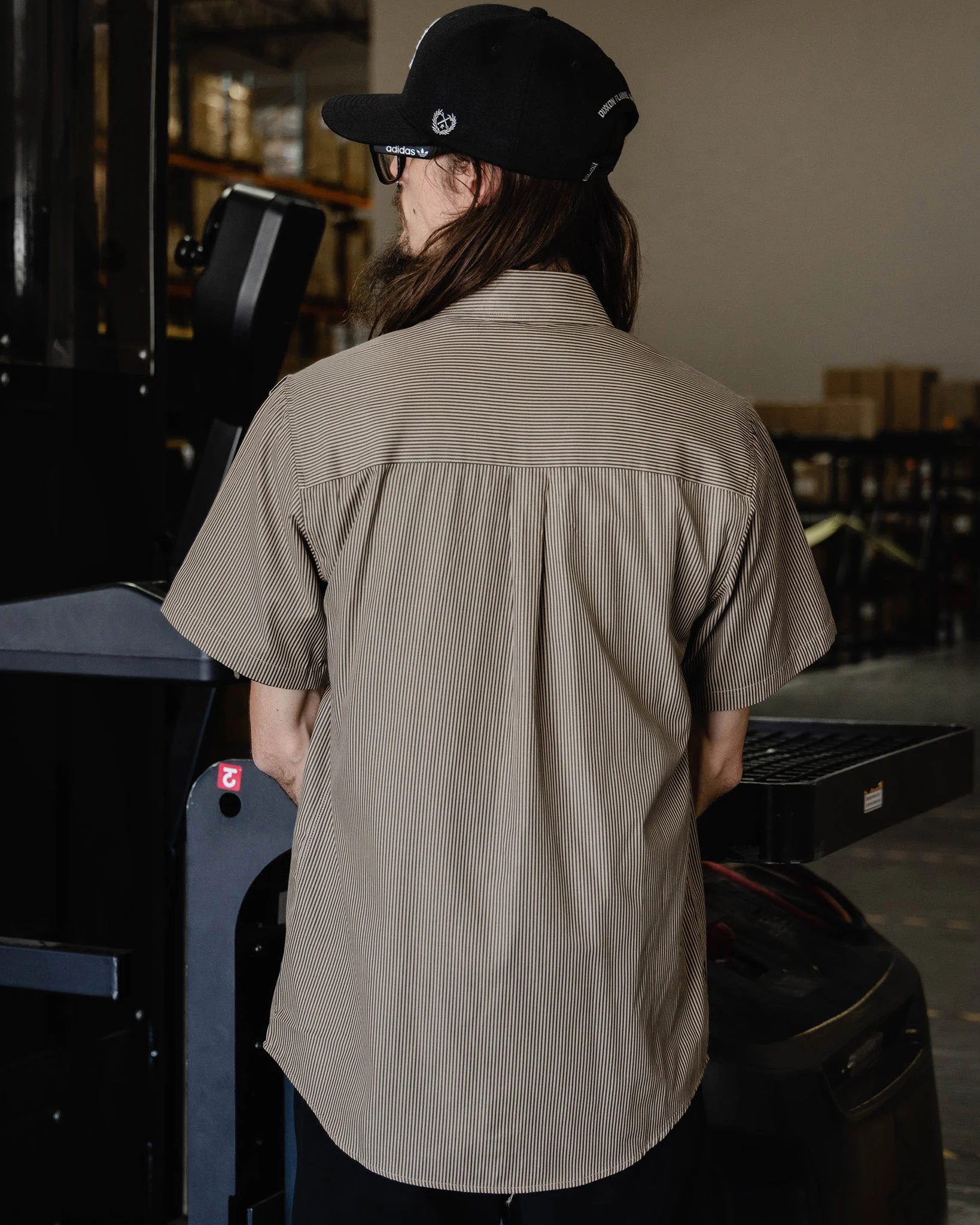 WorkForce Short Sleeve Work Shirt - Khaki & Black - Image 3