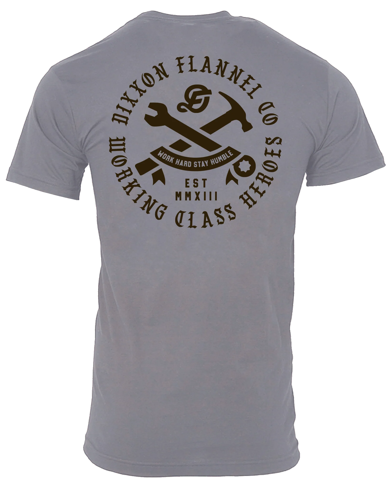 Black Working Class Badge T-Shirt - Charcoal - Image 2
