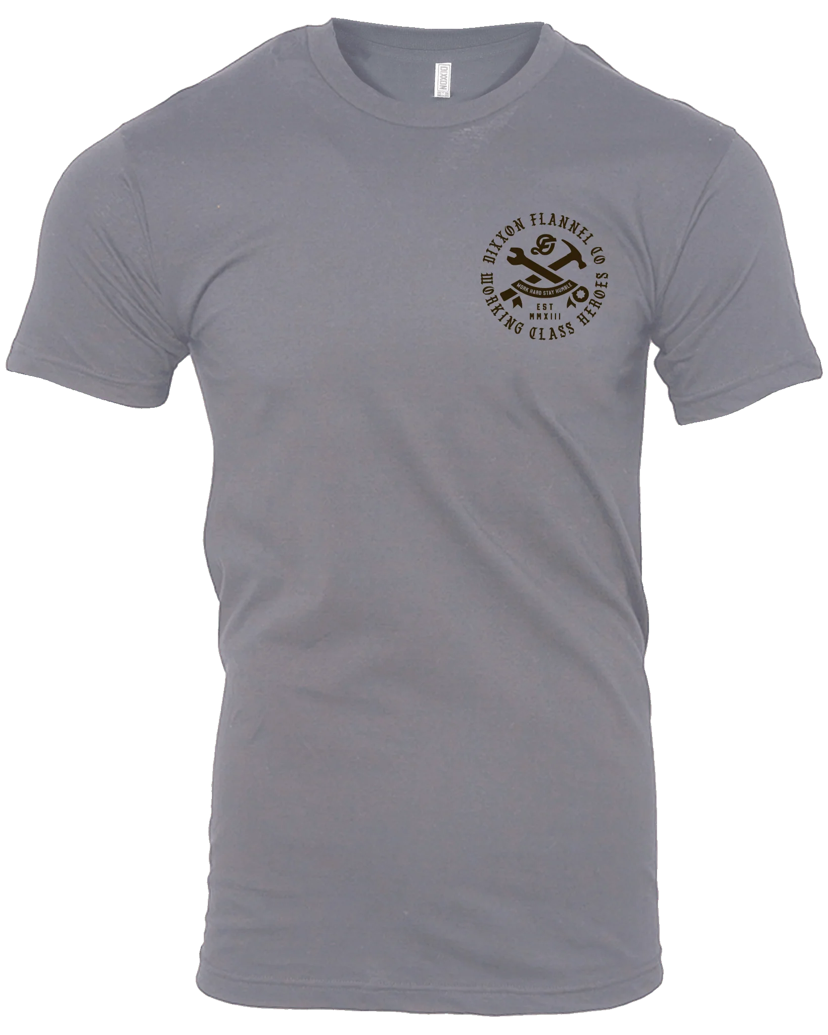 Black Working Class Badge T-Shirt - Charcoal - Image 3