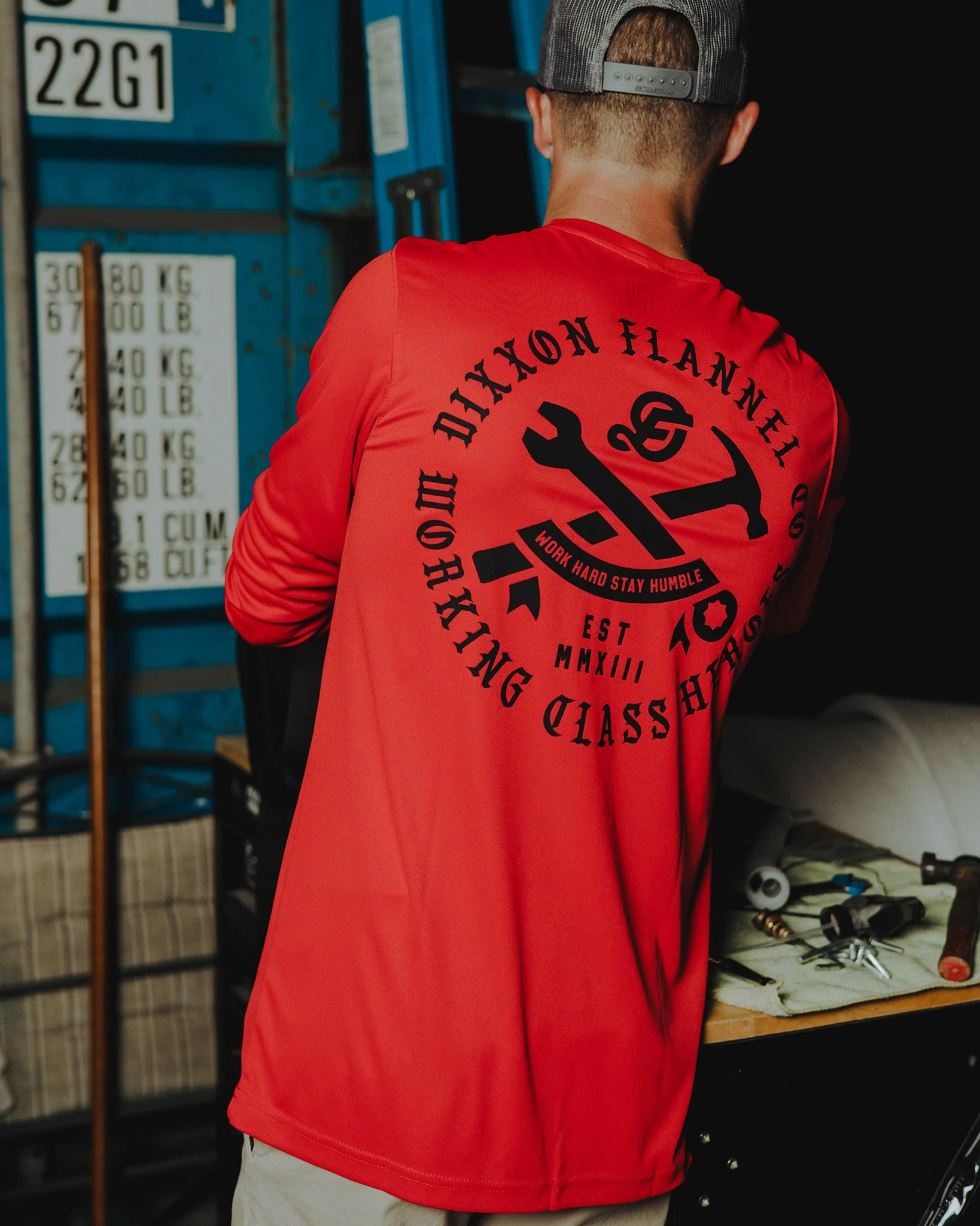 Working Class Heroes UV Long Sleeve T-Shirt - Red - Image 6