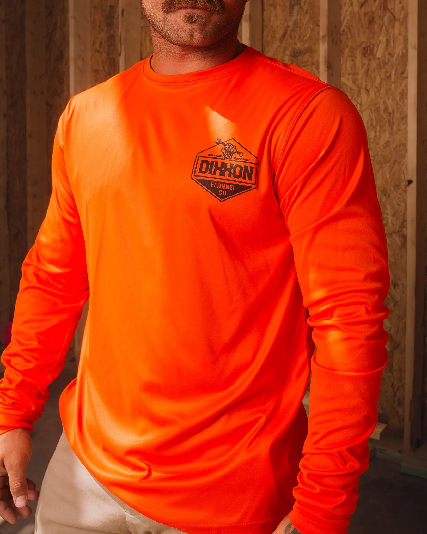 Working Class UV Long Sleeve T-Shirt - Orange - Image 4