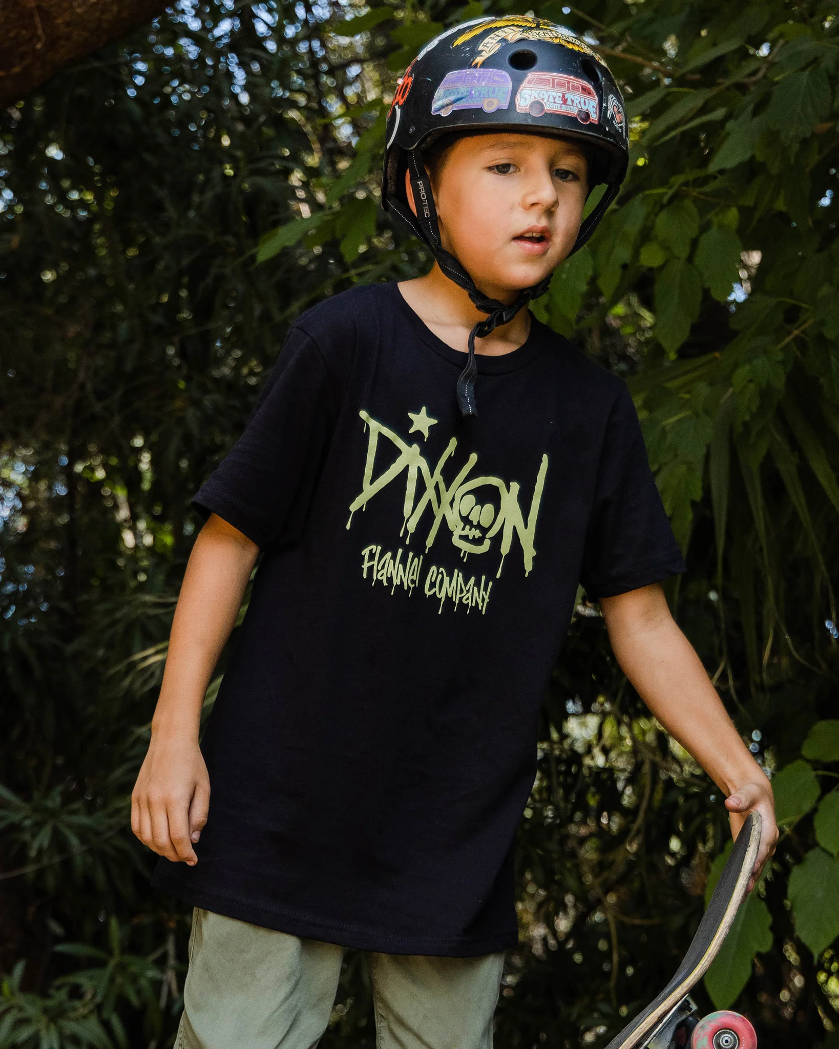Youth Green Drip T-Shirt - Black - Image 2